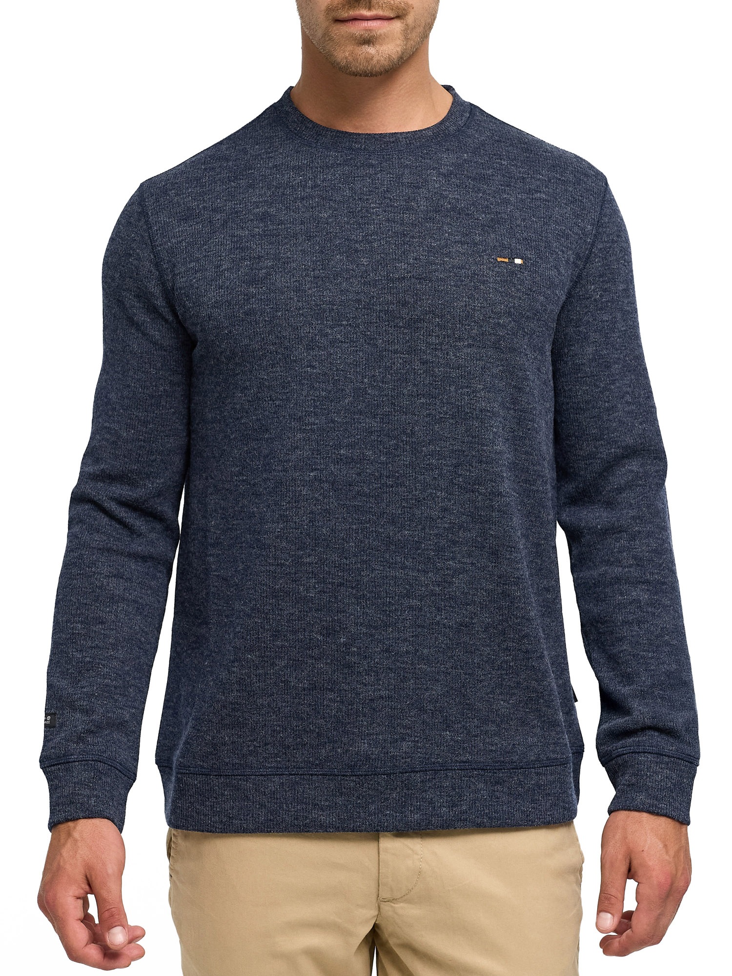 Indicode Sweatshirt »INDorburn O-Neck«, Materialmix, regular fit
