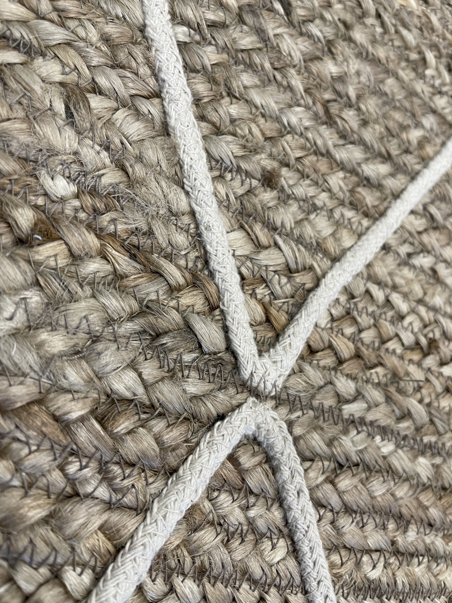 Myflair Möbel & Accessoires Teppich »Juna Essence« rechteckig 10 mm Höhe Juteteppich, handgeflochten, meliert, Rauten Muster, auch als Läufer