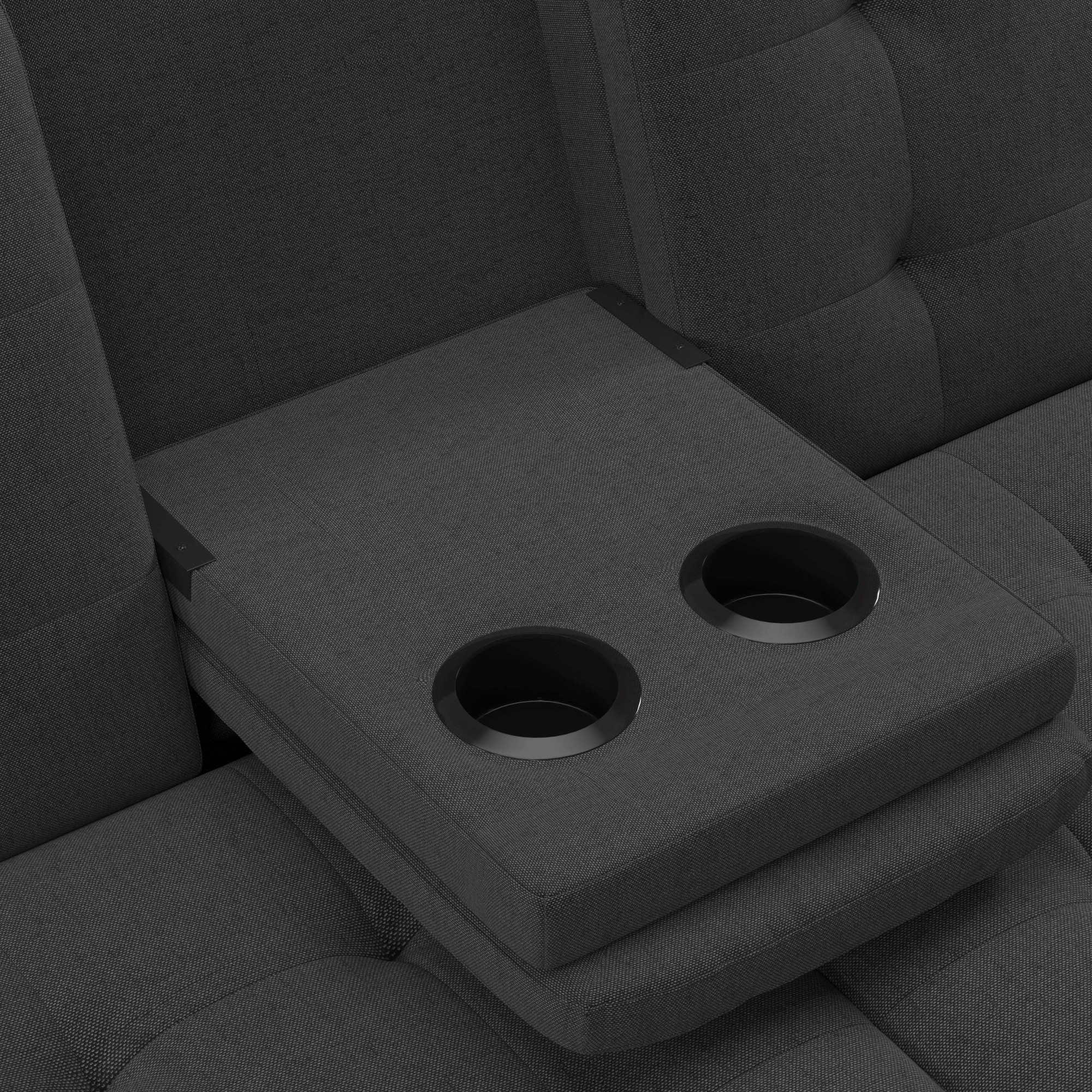 Dorel Home Schlafsofa »MAINE, Kinosofa mit Relax- und Bettfunktion, 2 Getränkehalter,« Liegefläche 190 x 110 cm, Webstoff und Kunstleder