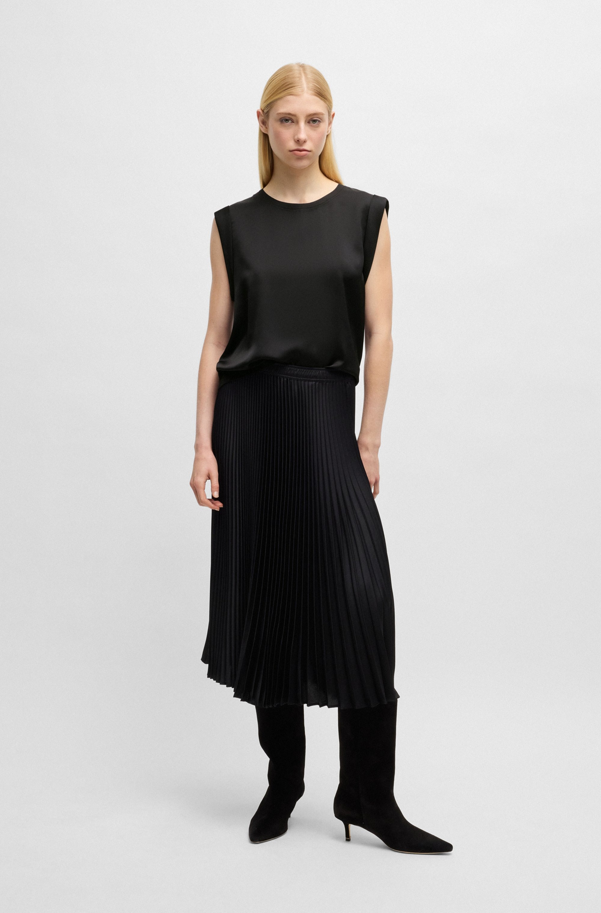 BOSS ORANGE Klassische Bluse »Ieaska Premium Damenmode« Satin Qualität