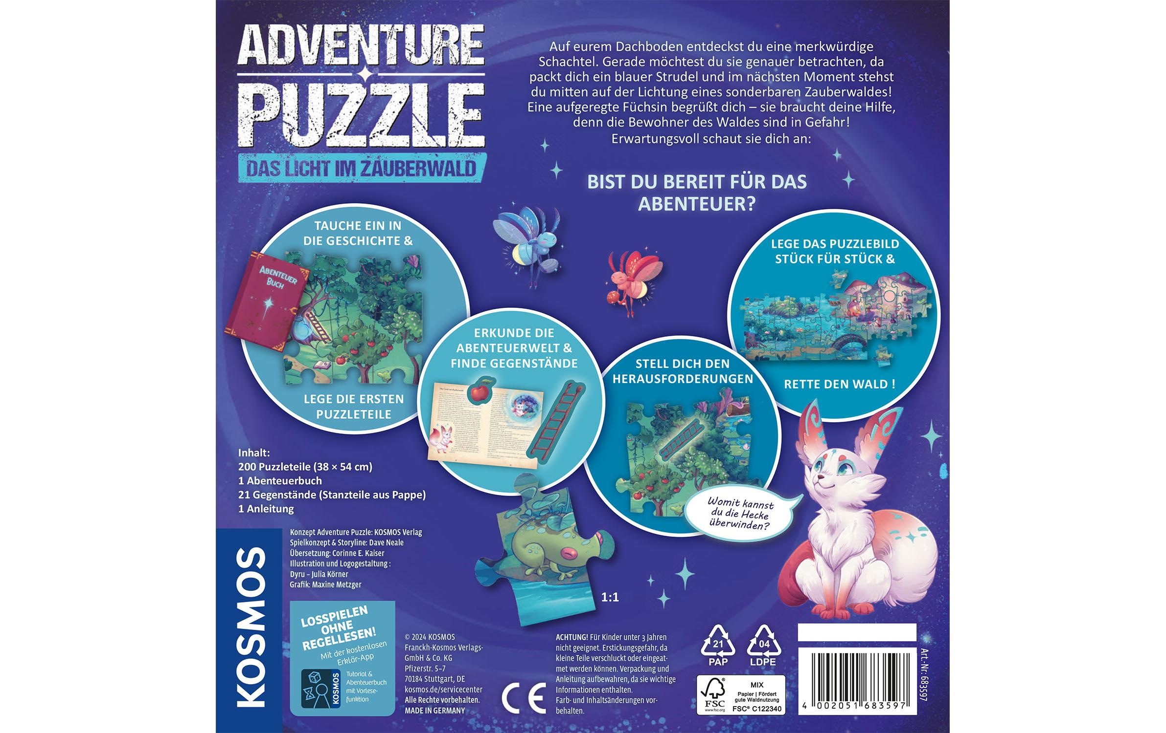 Kosmos Puzzle »Das Licht im Zauberwald -DE-«