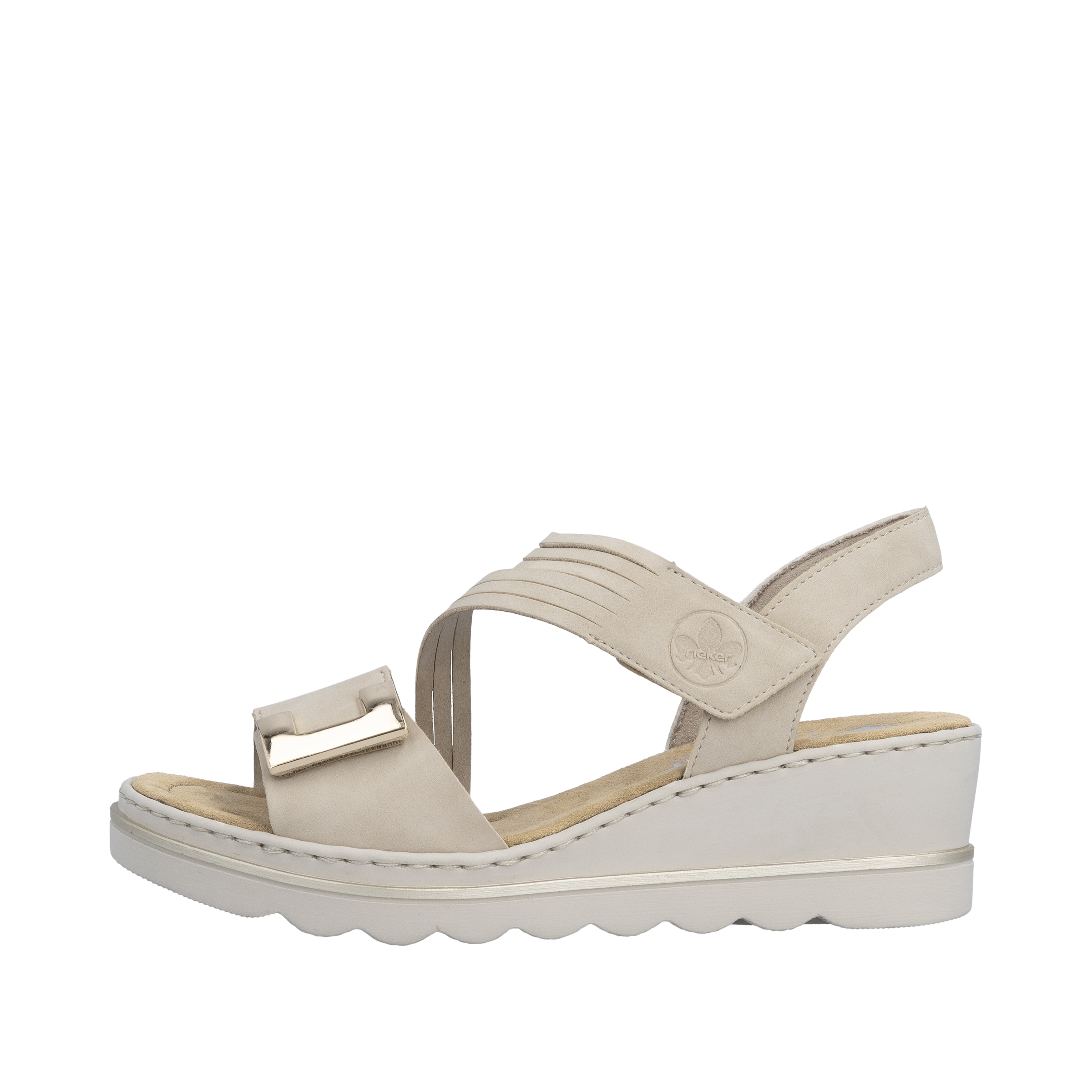 Rieker  Chaussure à scratch, chaussure d'été, chaussure de vacances avec brides asymétriques