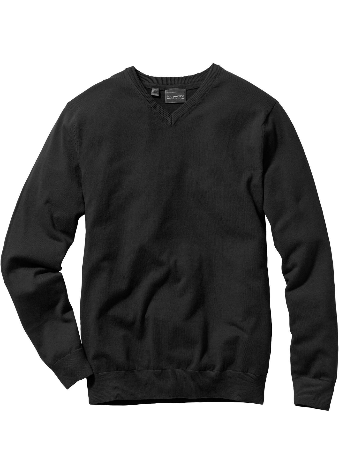 bonprix Pull en tricot »Feinstrickpullover in Regular Fit« aus Feinstrickmaterial, mit V-Ausschnitt, Regular Fit