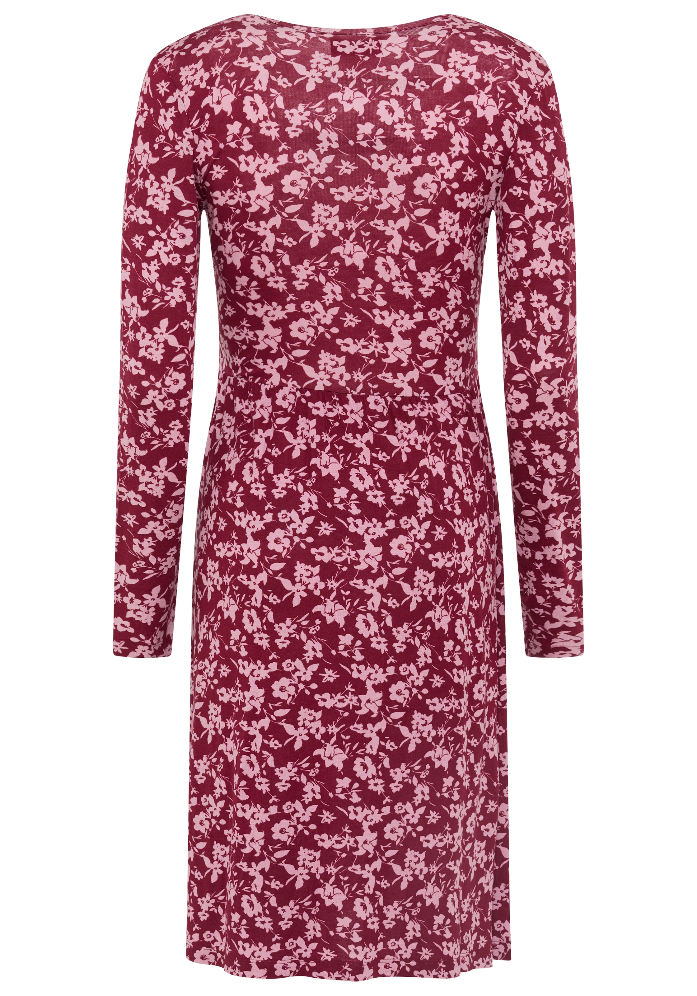 Neun Monate Robe de maternité »Allover bedrucktes Umstandskleid, praktisch mit Stillmöglichkeit« pour printemps et automne, longueur genou, manches longues