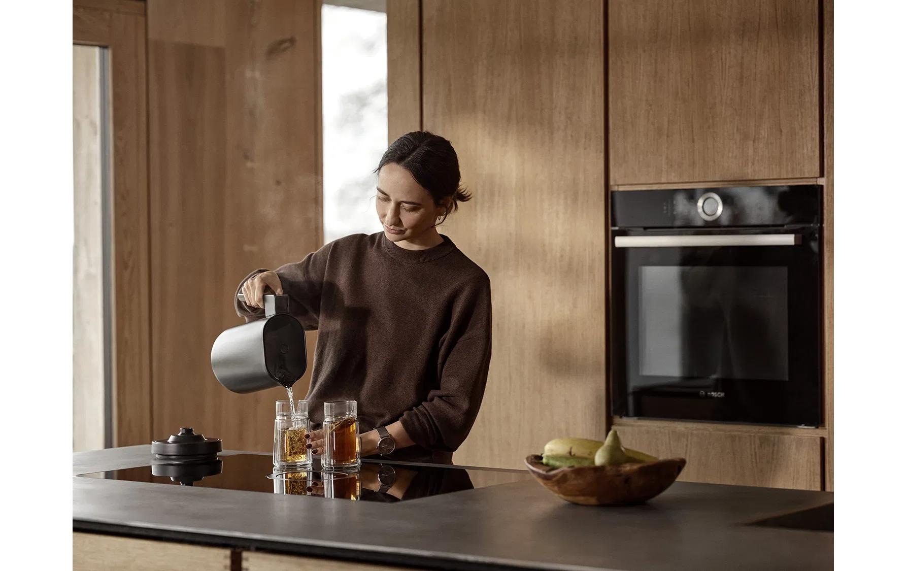 Jacob Jensen Wasserkocher »23 x 16 x 26 cm 1,2 l« 1,2 l 2200 W Wasserkocher mit Touch-Bedienung und Temperaturvorwahl