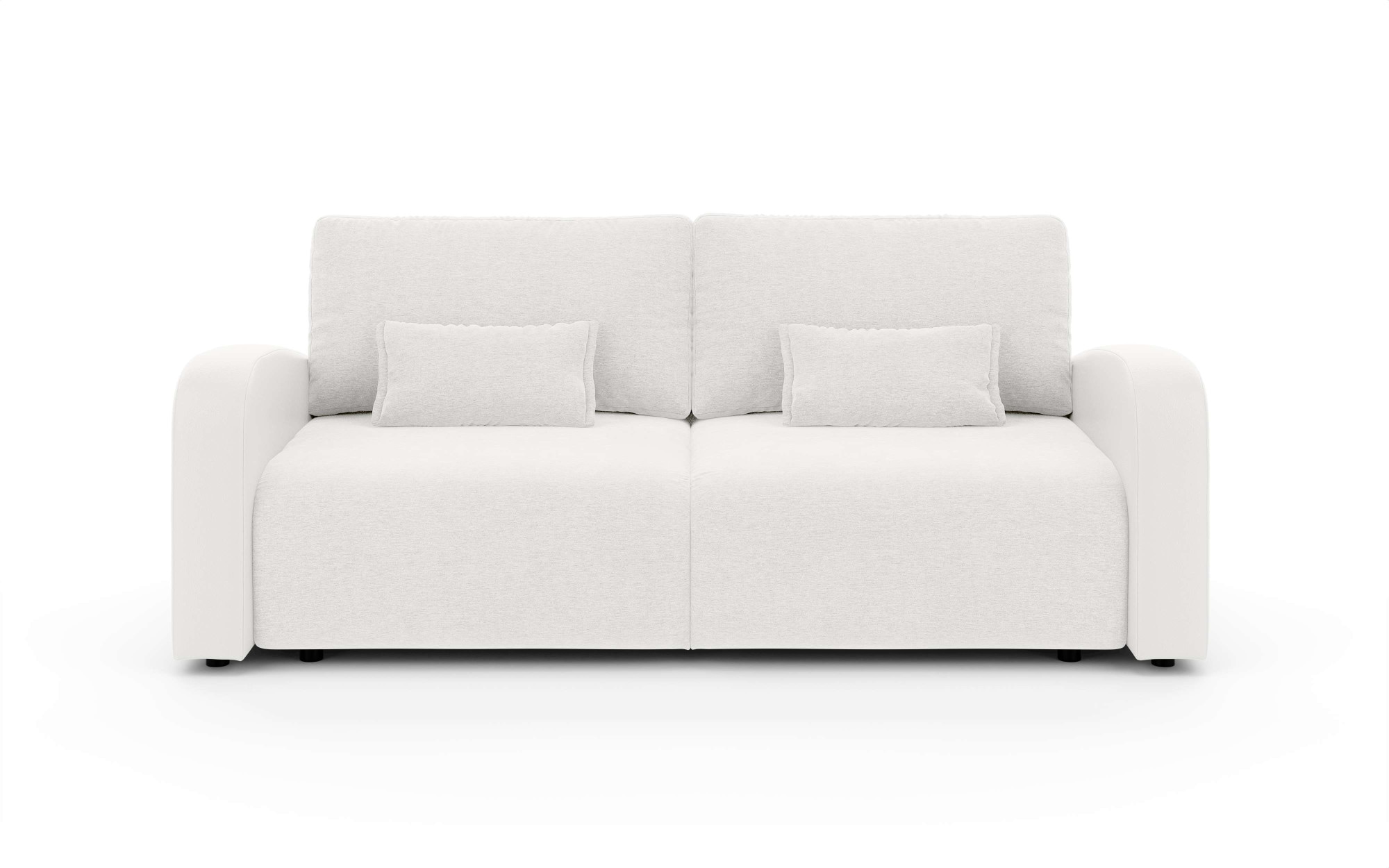 GOODproduct 3-places »JIGGS wahlweise Schlafsofa mit Bettkasten, Masse B/H/T: 228/96/110 cm« Sofa mit Wellenunterfederung, enthält 2 Rückenkissen und 2 Zierkissen