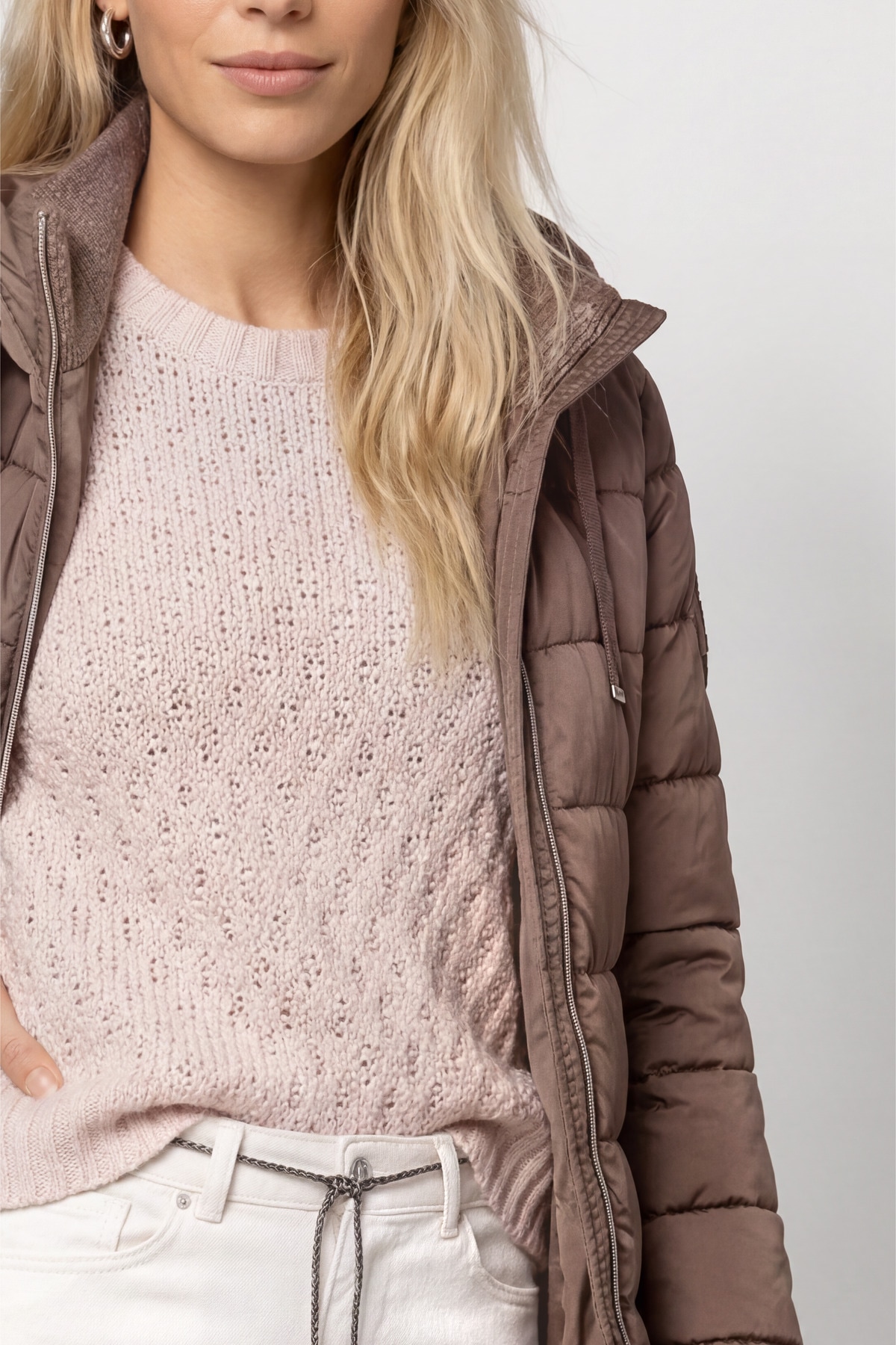 Monari Steppmantel »Mantel Stepp« Regular fit mit Stehkragen und Kapuze