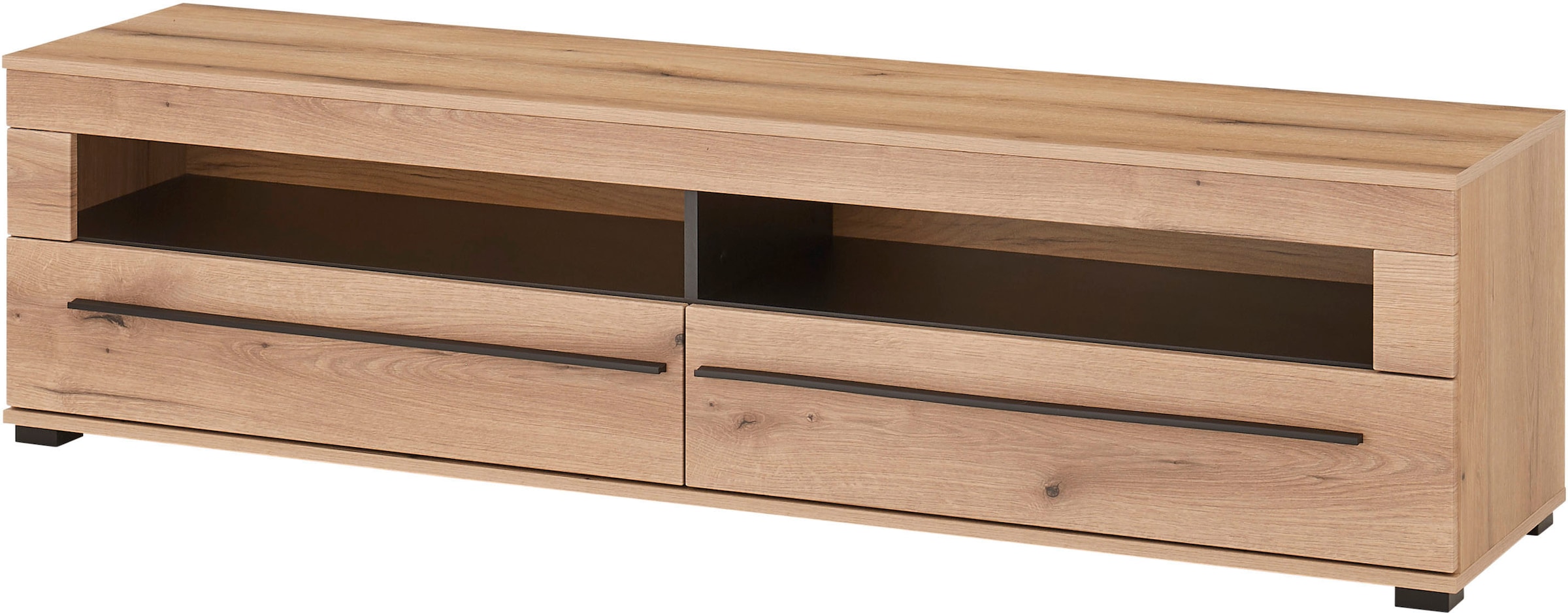 Home affaire Lowboard »modernes TV-Unterteil, Kommode in Eiche Evoke oder weiss« schwarze Stangengriffe, ausreichend Stauraum, vielseitig einsetzbar