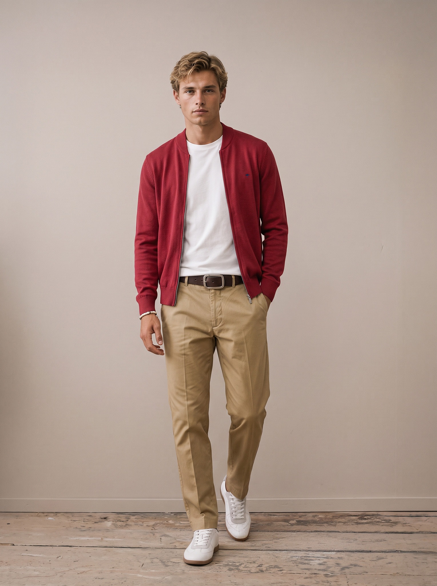 FYNCH-HATTON Veste en tricot avec broderie du logo
