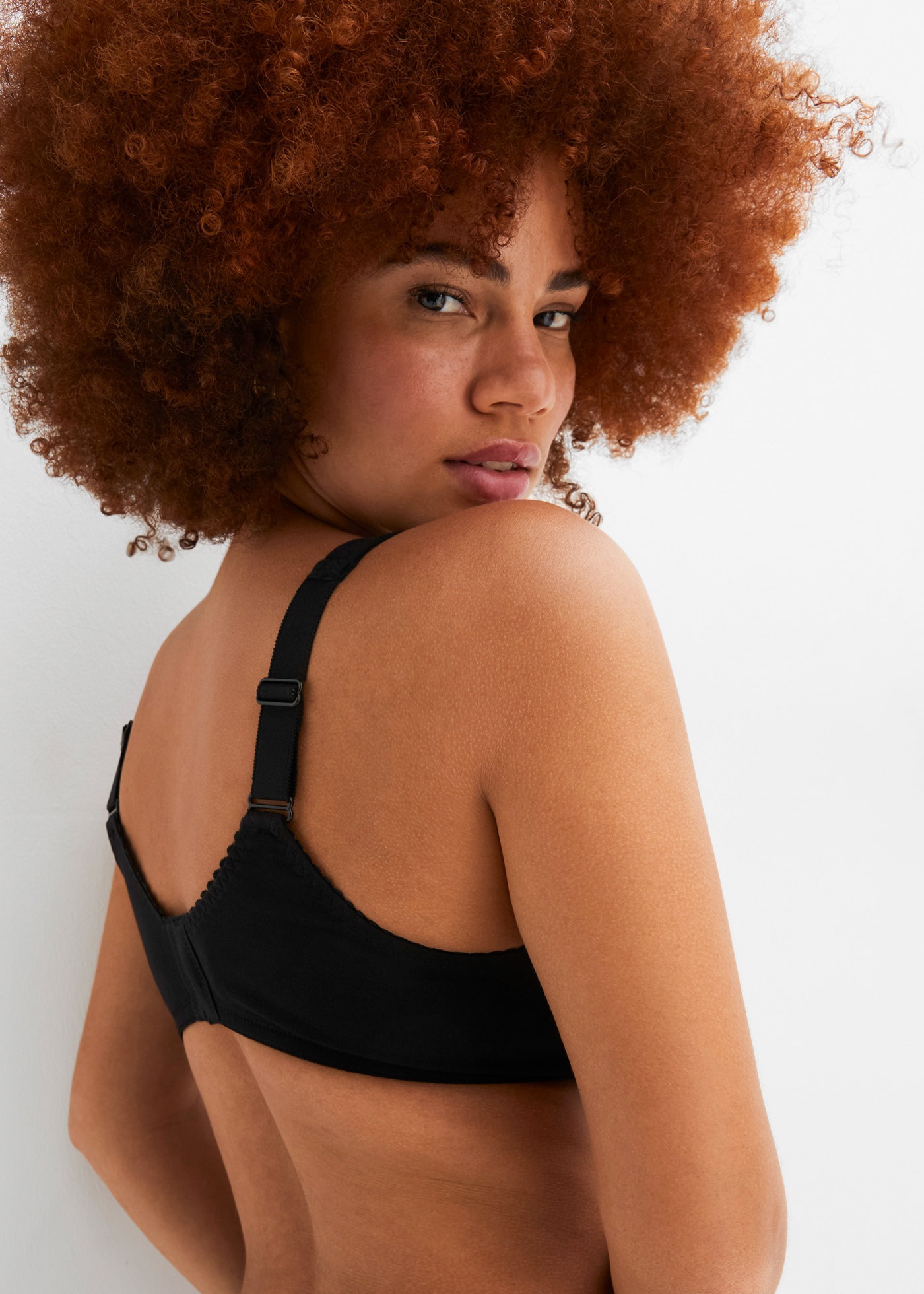 bonprix Soulève-buste »BH ohne Bügel mit Baumwolle (2er Pack)« Packung, 2 cuis im praktischen 2er Pack, mit Spitze an der oberen Hälfte der Cups