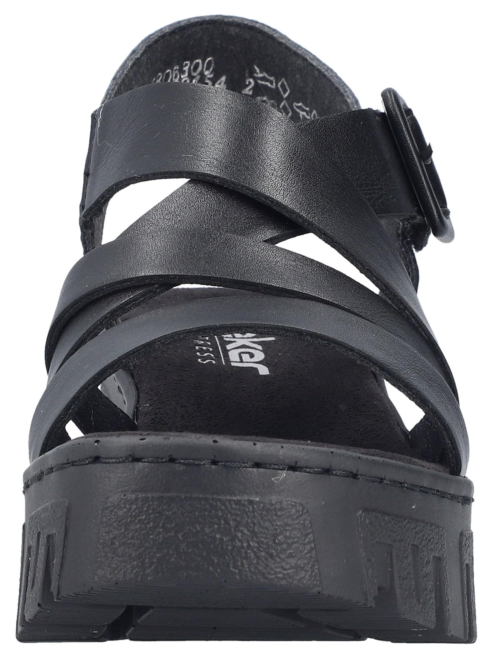 Rieker Sandales à plateforme  chaussure d’été, sandalette compensée avec fermeture velcro
