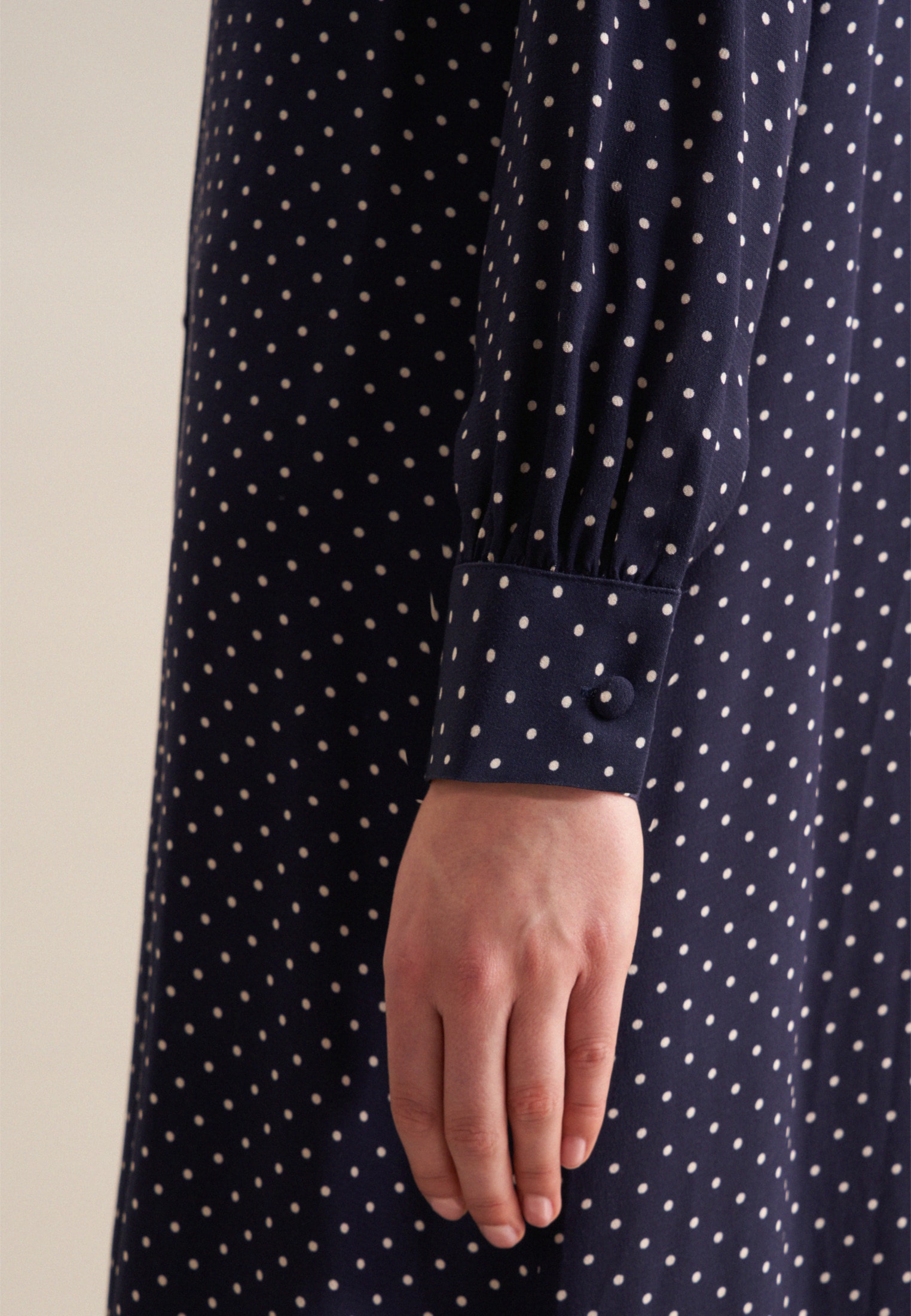 seidensticker Robe d'été »Schwarze Rose« 1/1 Kragen Punkte