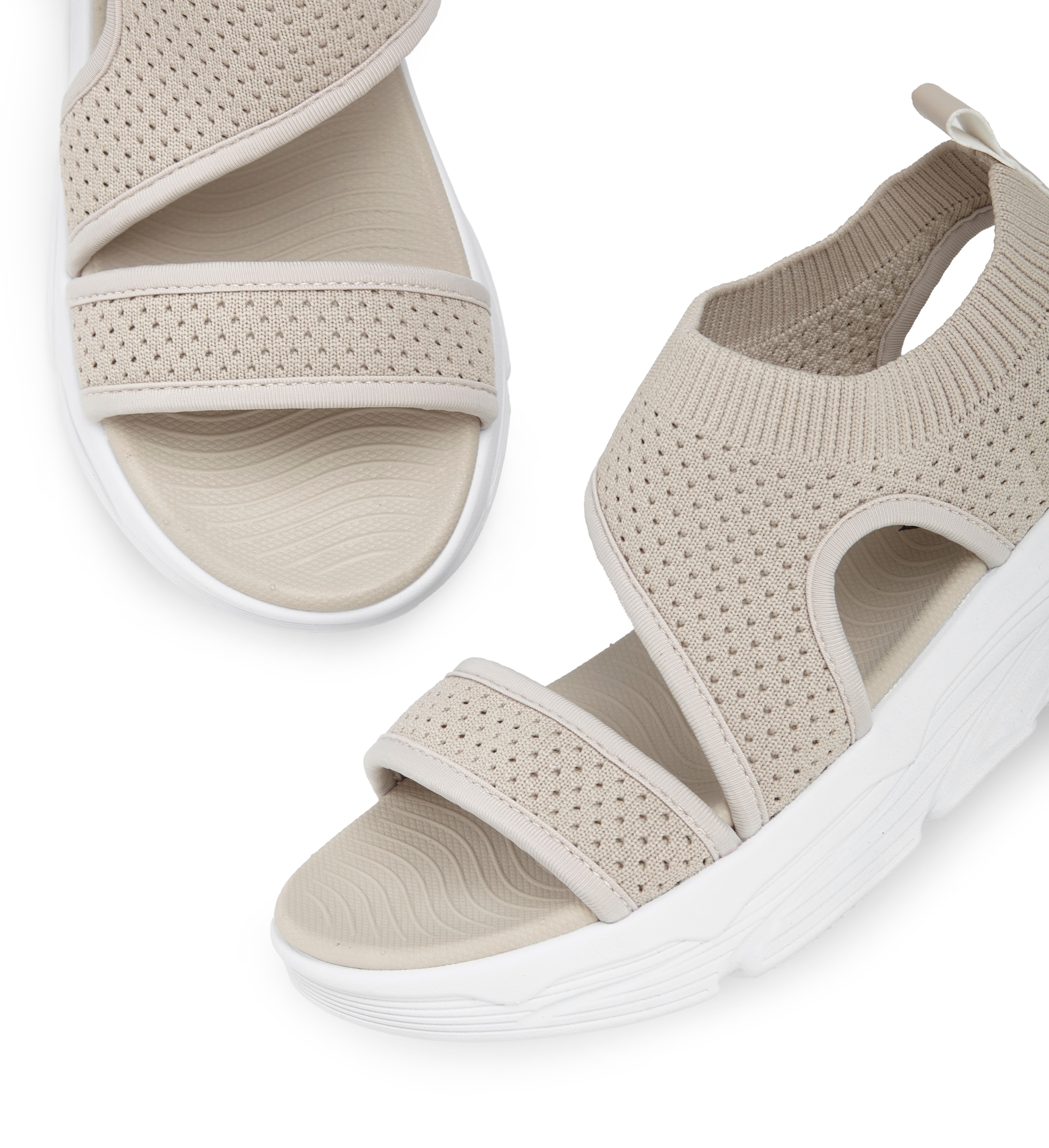 LASCANA Sandale »Sommerschuh«  sandalette, chaussure d'été en textile élastique particulièrement légère VEGAN