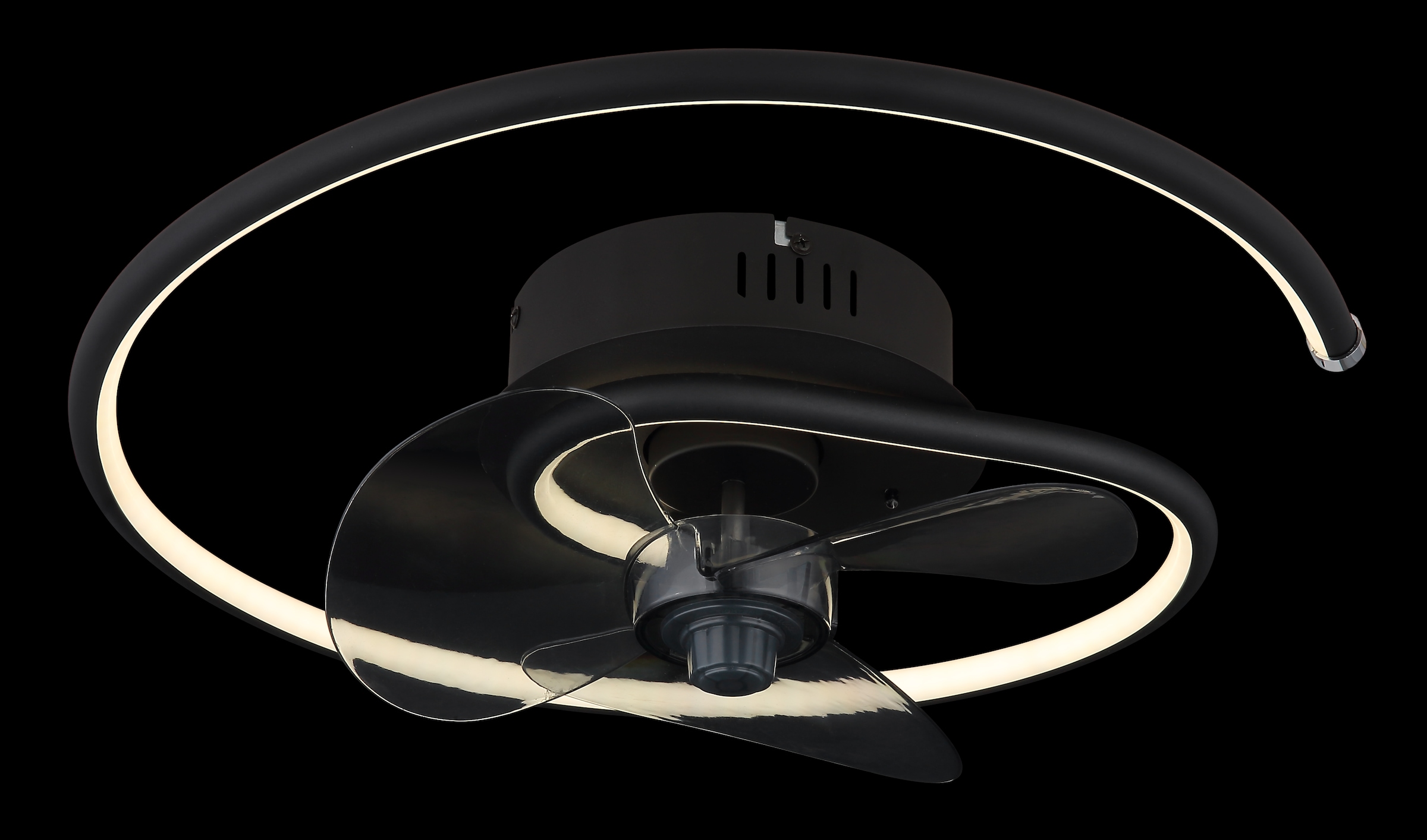 GLOBO LIGHTING Plafonnier »KOREN« Module LED 1 cuis blanc chaud - blanc froid Ventilateur de plafond, lampe de plafond, ventilateur moderne