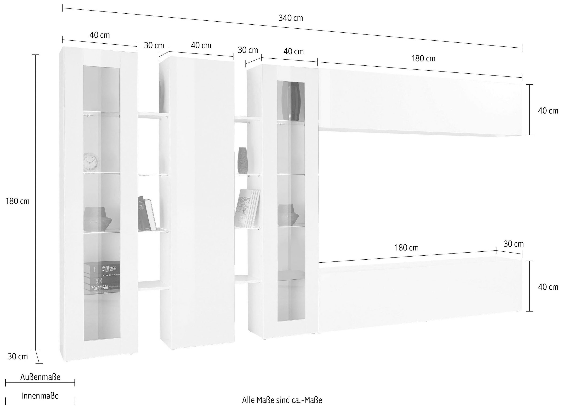 Home affaire Meuble mural »Maruska« 1 cuis tlg.