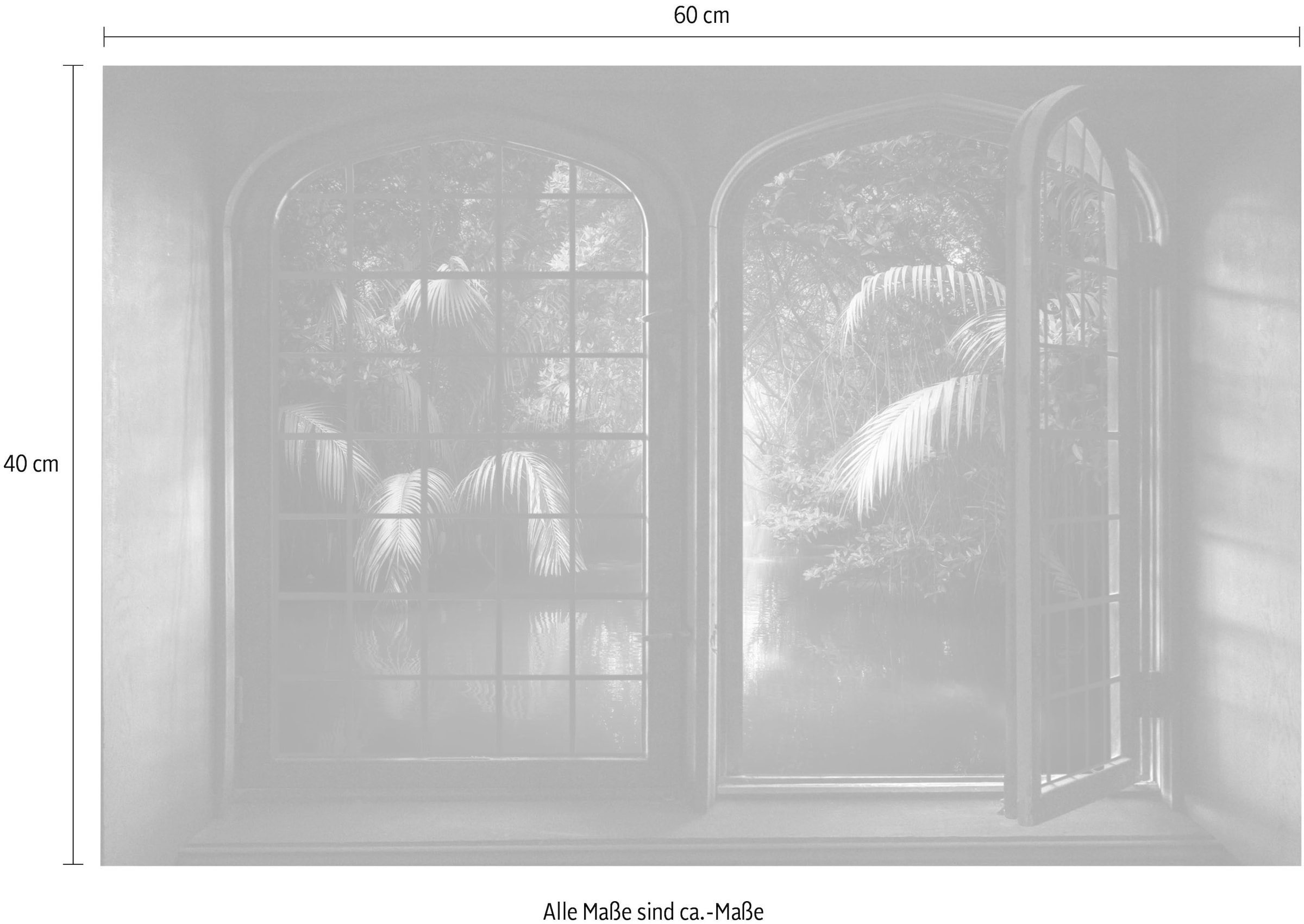 queence Autocollants muraux »Urwald« Wandsticker, Wandbild, selbstklebend, 3D, Fenster