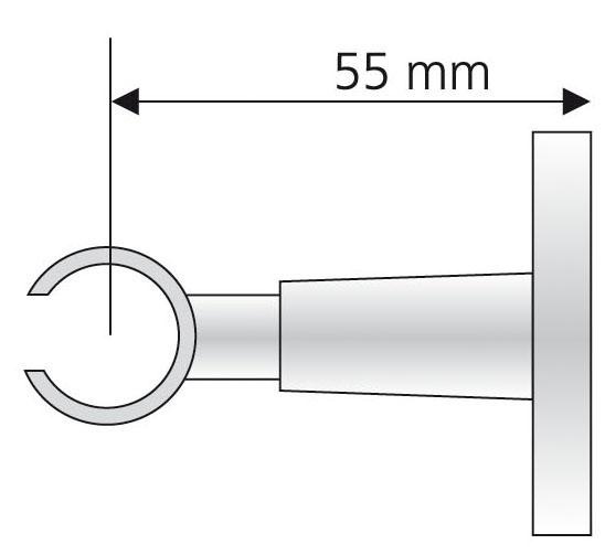 Liedeco Deckenträger für Gardinenstangen für Gardinenstangen Ø 16 mm