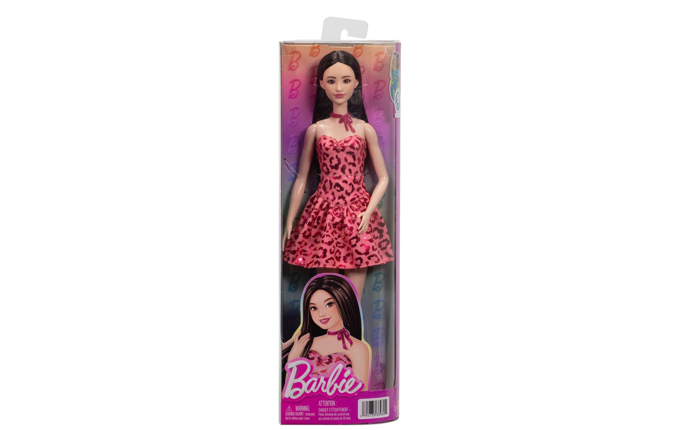 Barbie Anziehpuppe »Barbie Fashionista mit pinkem Leo Outfit«
