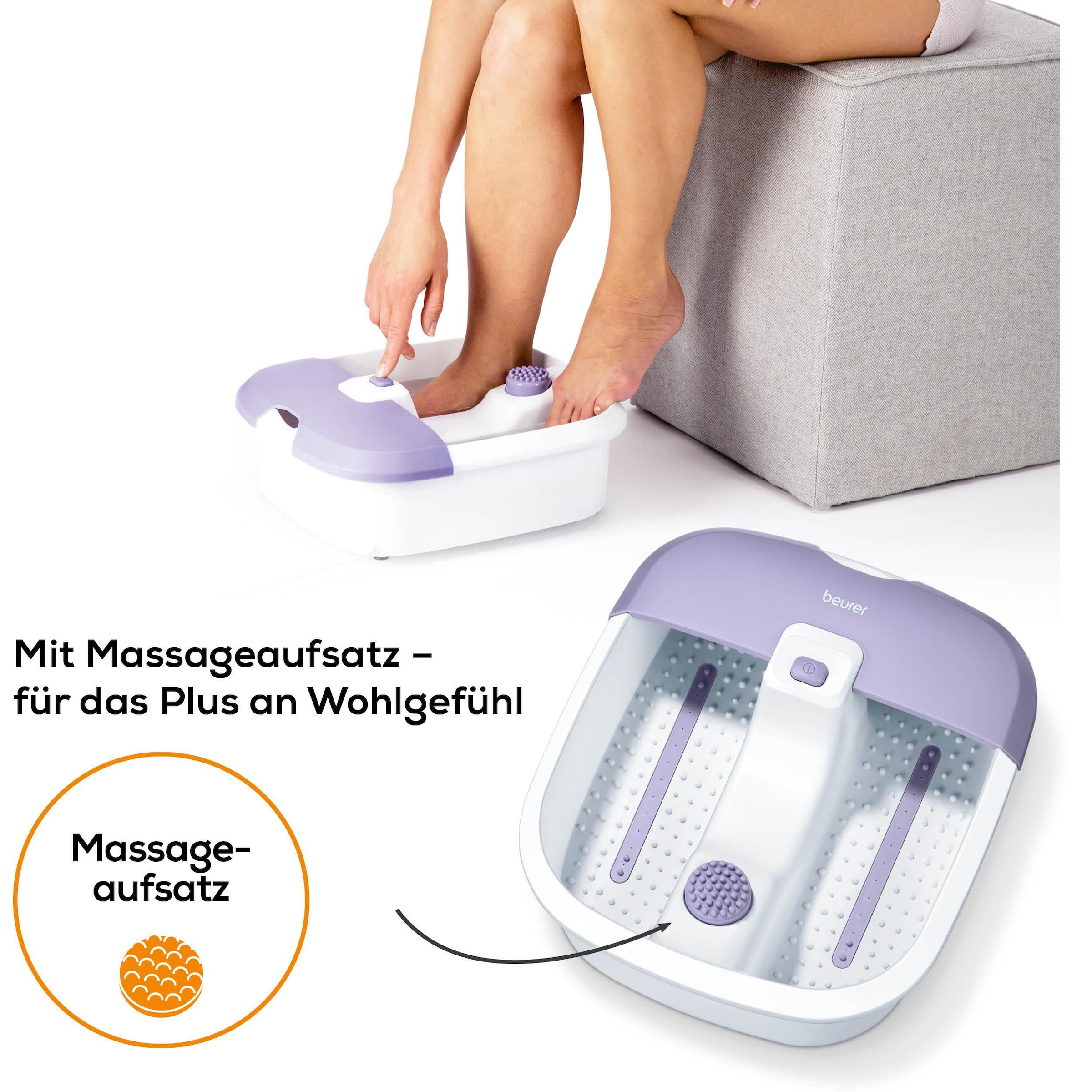 BEURER Fussbad »Fusssprudelbad FB 12 mit Vibrations- und Sprudelmassage« Fördert die Durchblutung und lindert schwere und müde Beine