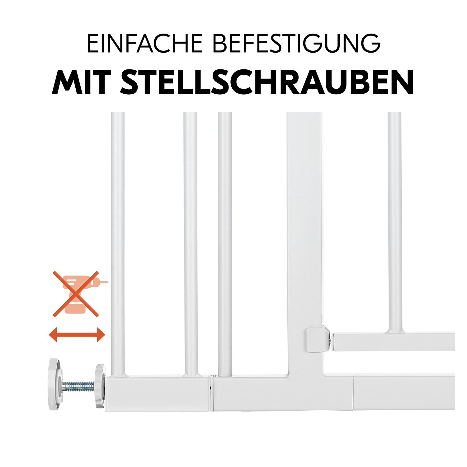 Hauck Türschutzgitter »Open N Stop 2 Set inklusive Verlängerung 9 cm, White« auch als Treppenschutzgitter verwendbar; 84-89 cm