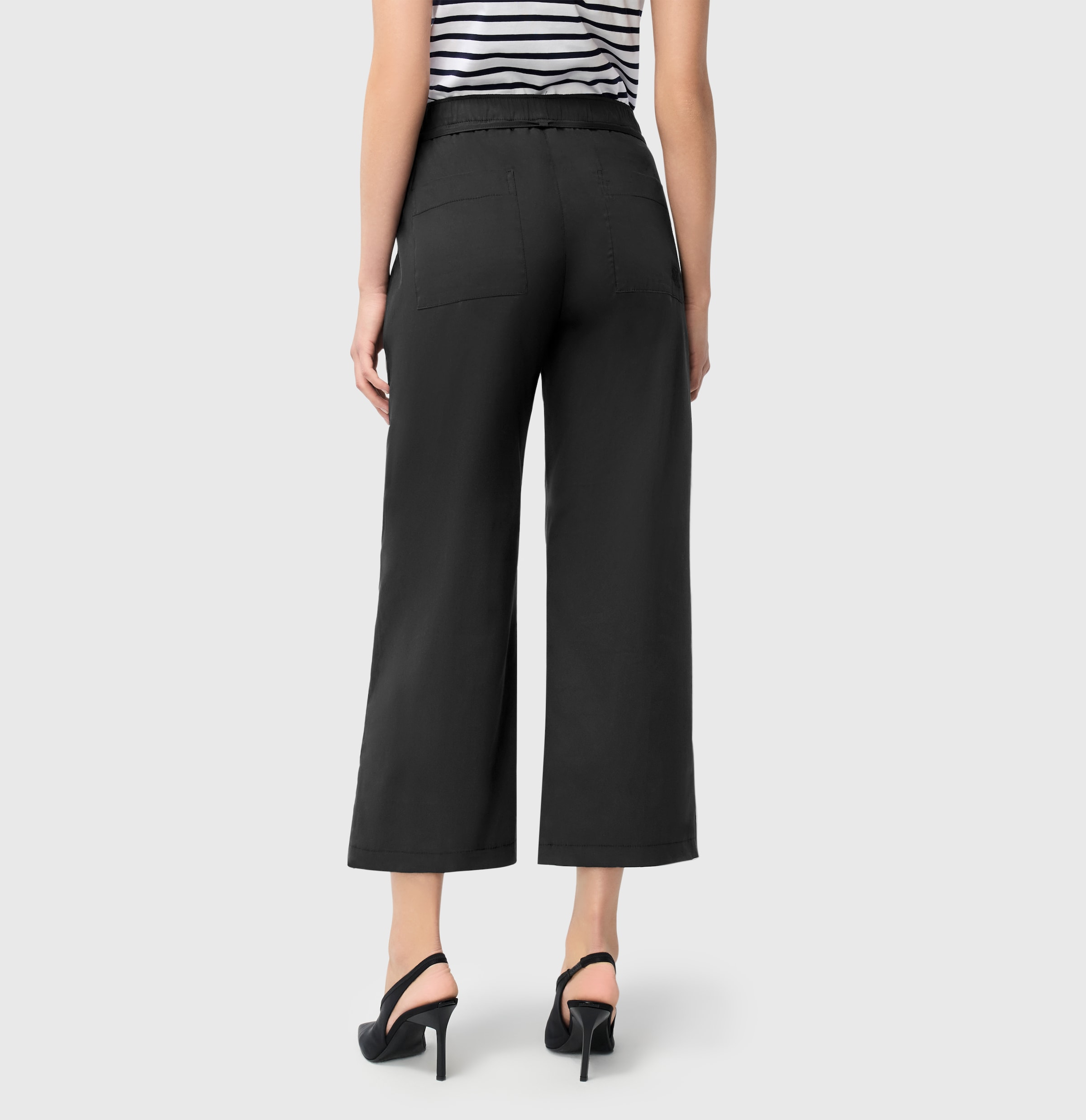 MAC Pantalon 7/8 »CHIARA BELT cropped«  Wide Fit, mit geradem, weitem Bein