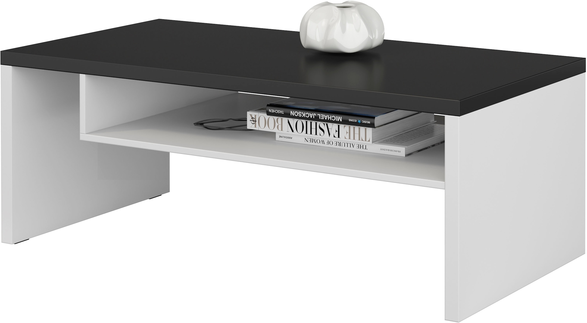 INOSIGN Couchtisch »Cross, Breite 120 cm, moderner Sofatisch für Wohnzimmer« Tisch mit offenem Fachboden