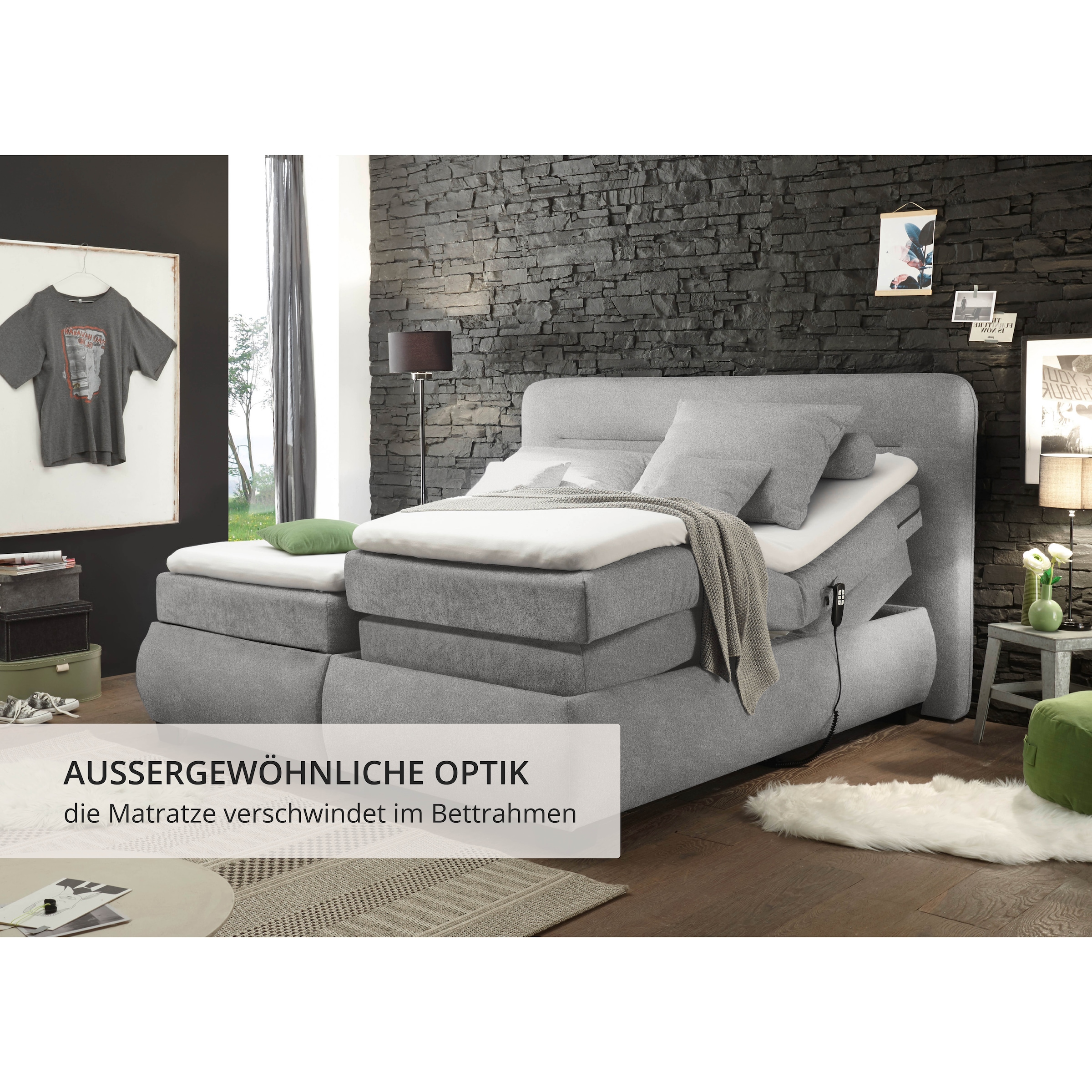 ED EXCITING DESIGN Boxspringbett »Evolution« inkl. Motor und Topper