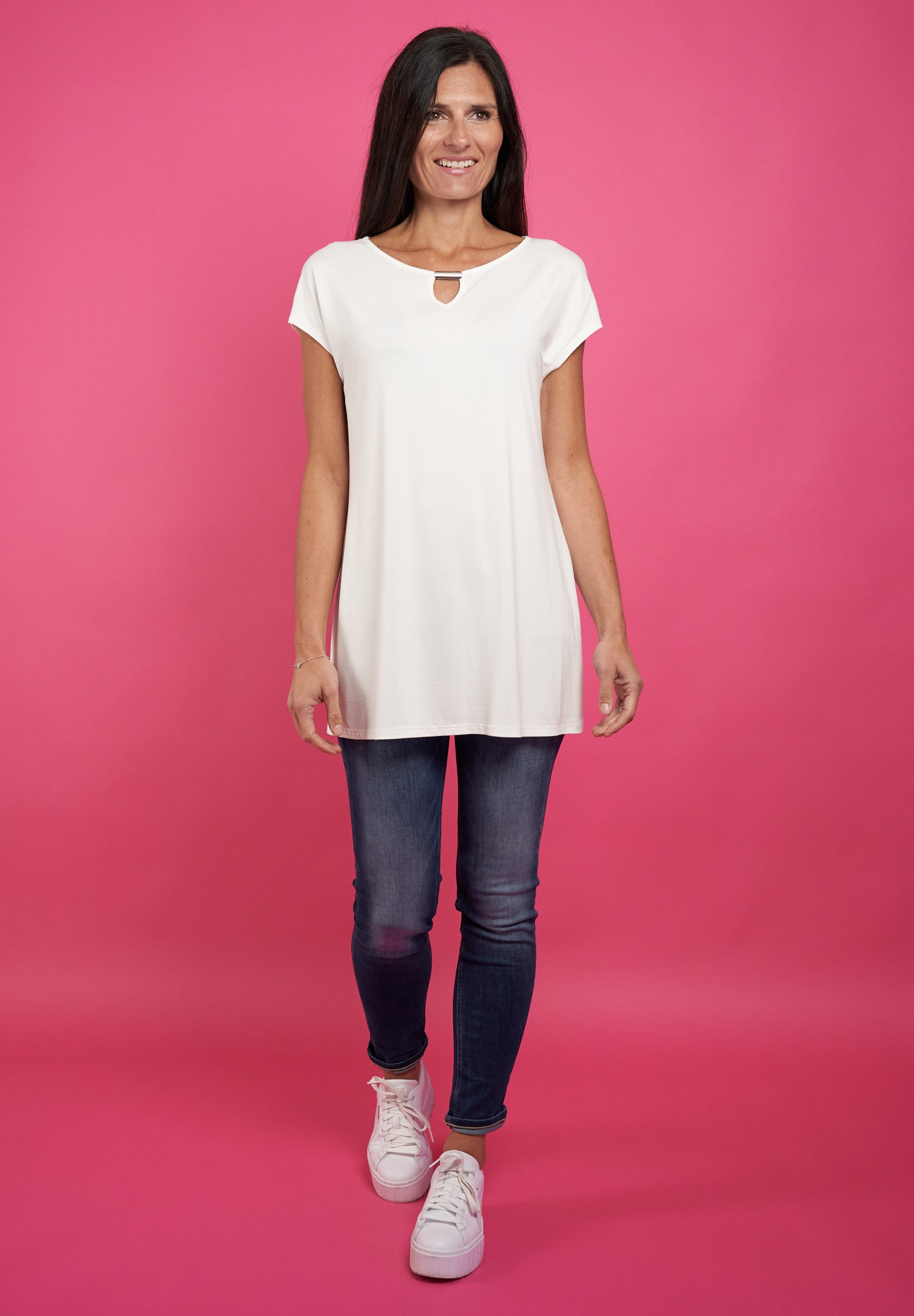 Seidel Moden T-Shirt mit überschnittenen Schultern, MADE IN GERMANY