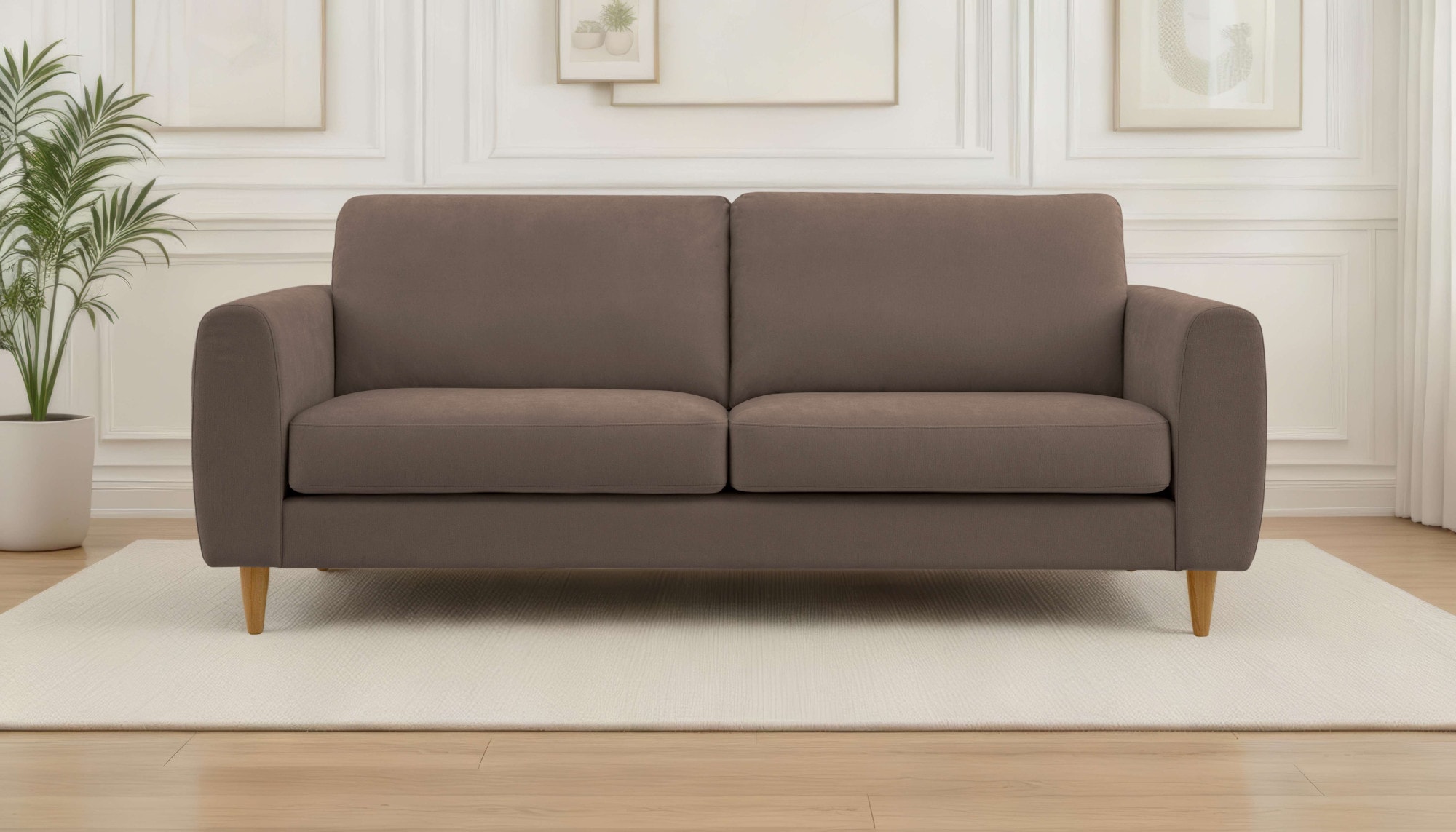 GOODproduct 3-Sitzer »Finnian« 212 cm, Chenille, elegante Massivholzfüsse