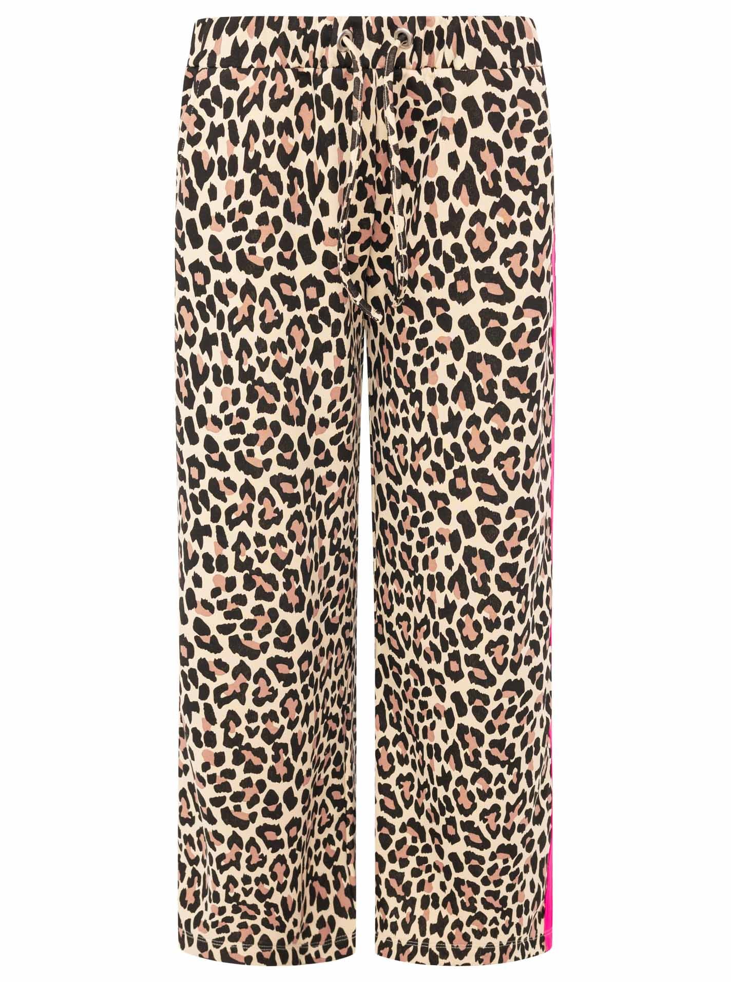 Zwillingsherz Pantalon sweat »"Leo"«  Leo Muster, pinker Streifen an der Seite, Eingriffstaschen