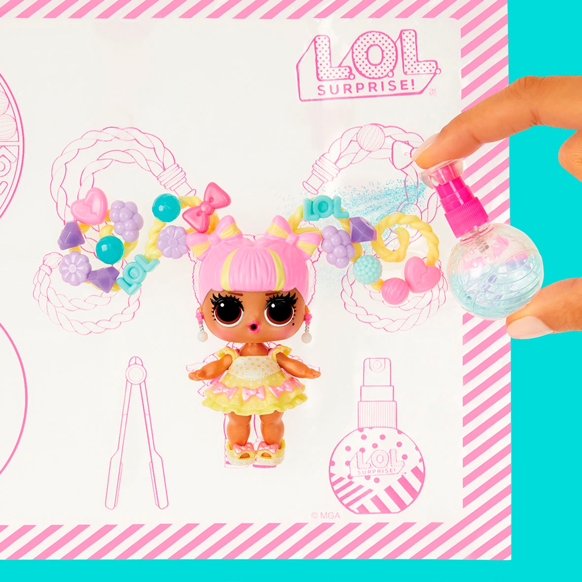 L.O.L. SURPRISE! Kreativset »L.O.L. Surprise Hair Beads Salon« inklusive Püppchen mit DIY Perlen-Frisuren
