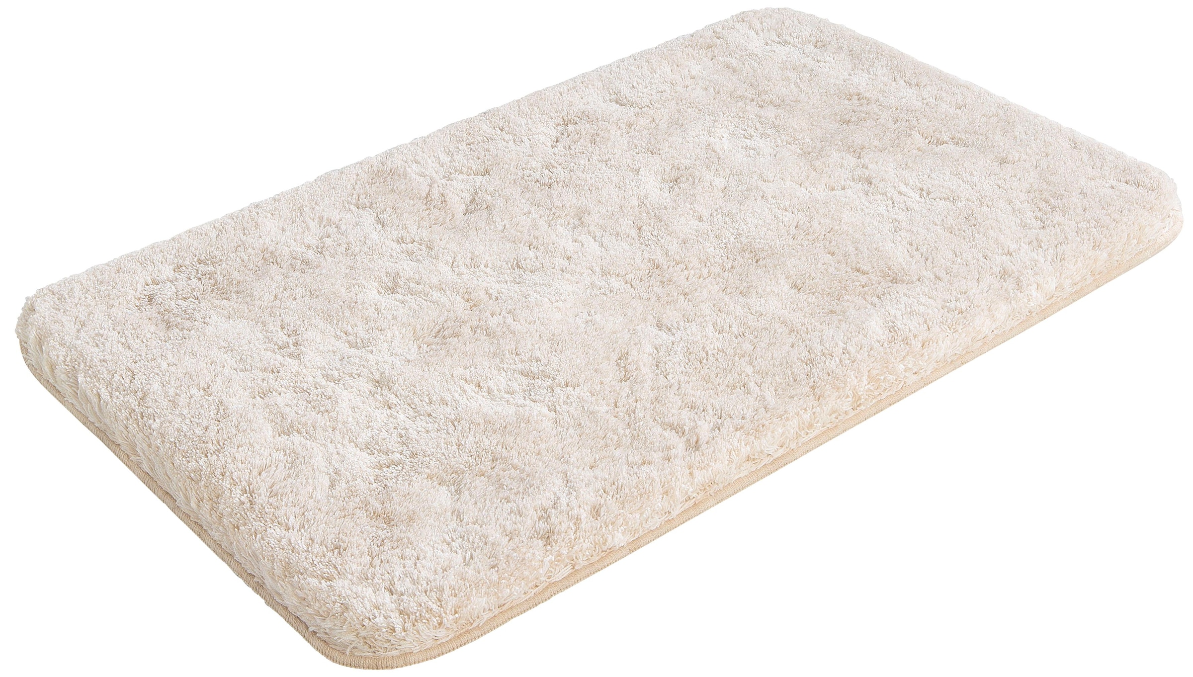 Grund Badematte »Melos, Badvorleger, Badezimmer Teppich, sehr weich« Höhe 27 mm rutschhemmend beschichtet fussbodenheizungsgeeignet melierte Optik, sehr weicher Flor, Melange-Effekt, Made in Europe