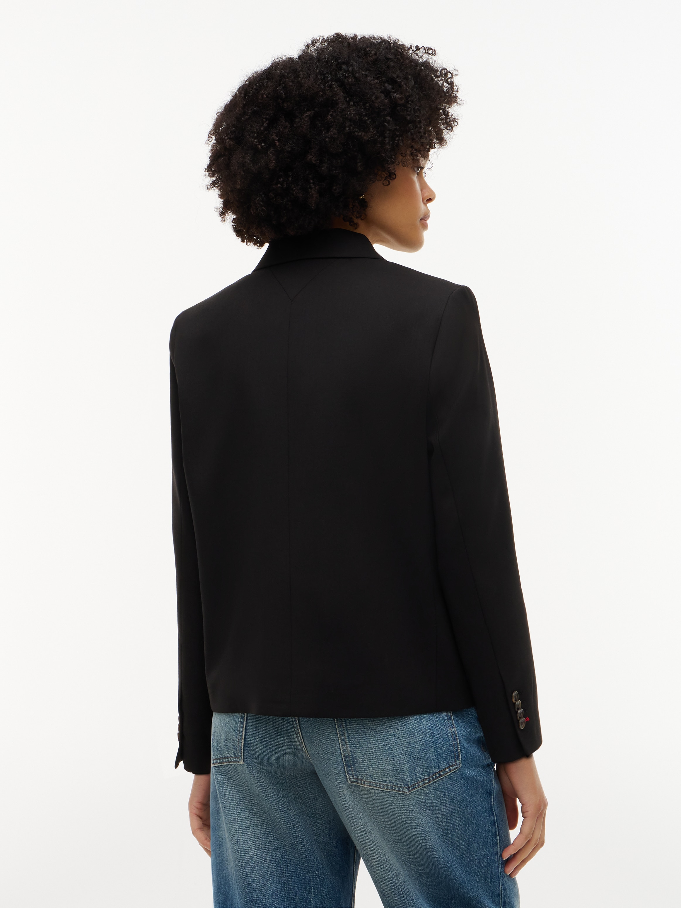 Tommy Hilfiger Blazer court »TIMELESS WOOL 3 BUTTON BLAZER« Mélange de matériaux, avec laine et stretch