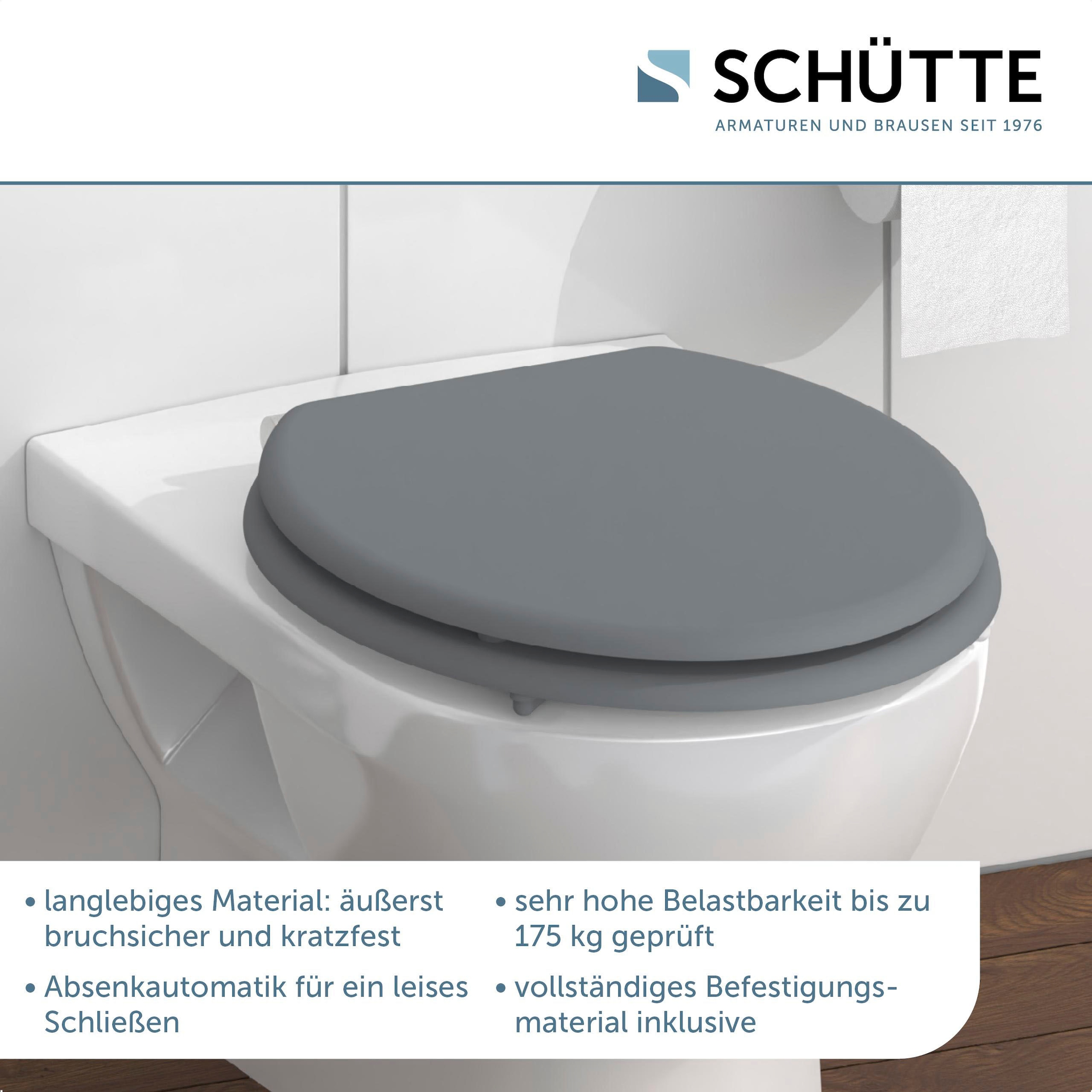 Schütte WC-Sitz »SPIRIT GREY« Toilettendeckel, mit Absenkautomatik