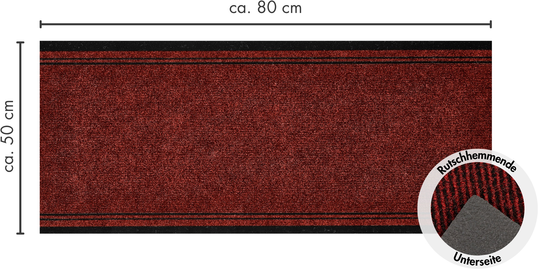 Andiamo Chemin de table »Mitch, Made in Belgium« Rectangulaire 6 mm Höhe Schmutzfangläufer, meliert, mit Bordüre, In- und Outdoor geeignet