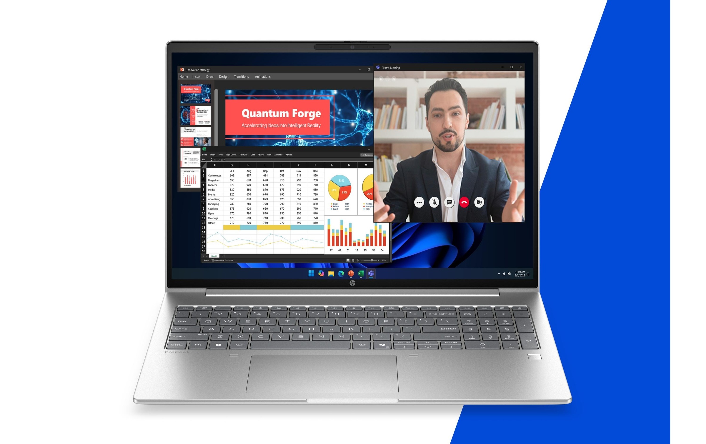 HP Business-Notebook »ProBook 4 G2i DX9R3ET« / 16 ″ Intel Core 7 512 GB SSD Integrierte NPU (Neural Processing Unit)