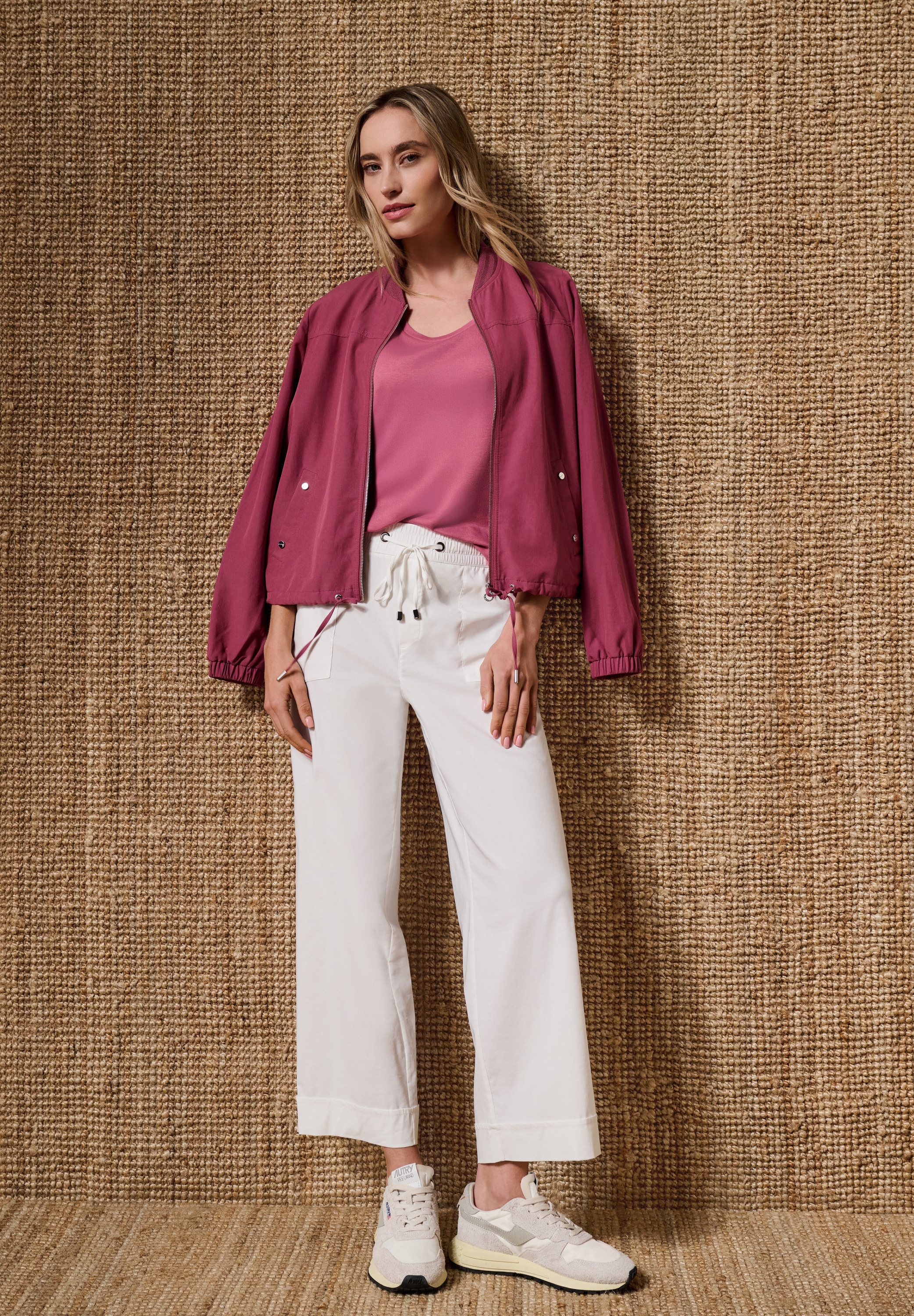 STREET ONE Haut de chemise top d'été avec col en V et détail à boutons