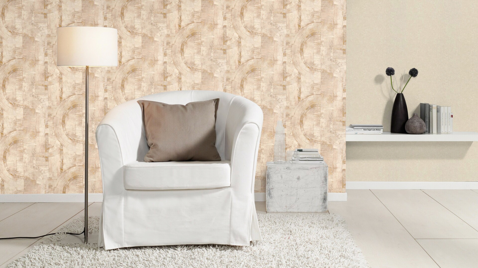 Rasch Vliestapete »Composition« einfarbig Unitapete mit Struktur und Schimmer