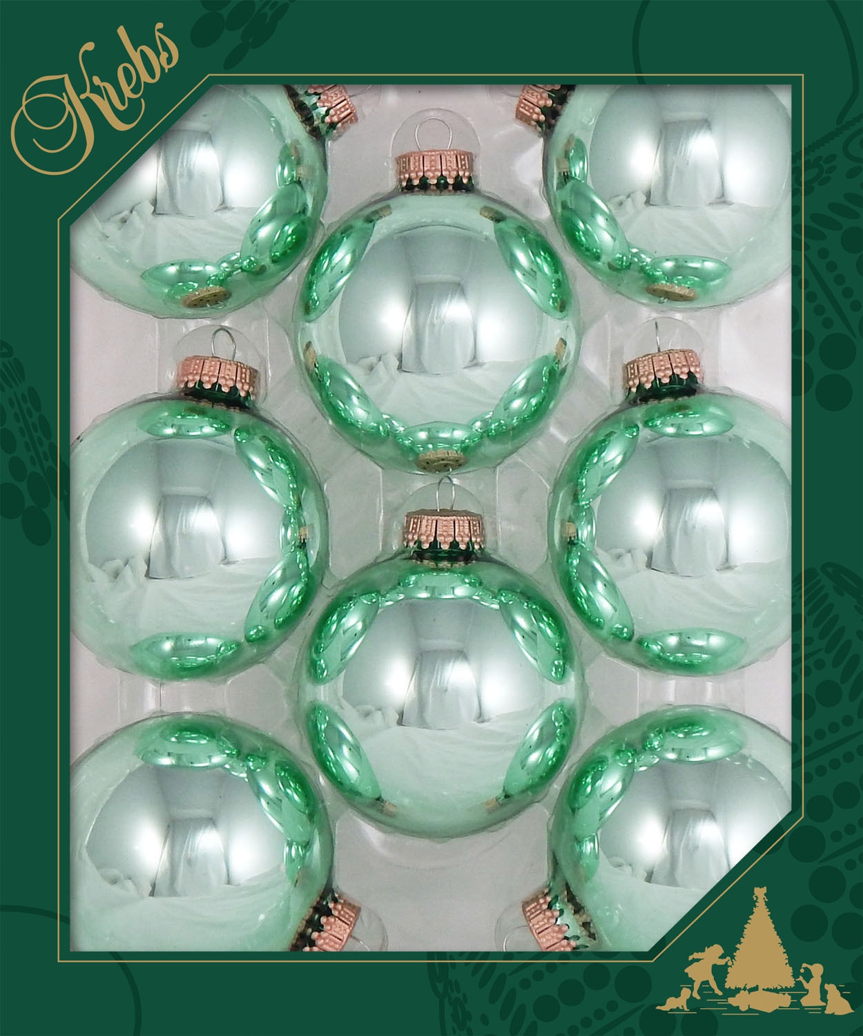 Krebs Glas Lauscha Boule de Noël »CBK60007, Weihnachtsdeko, Christbaumschmuck, Christbaumkugeln Glas«