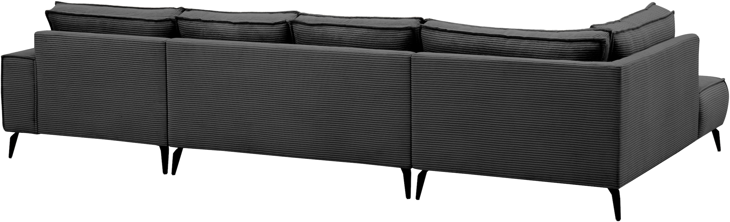 Home affaire Paysage de salon »mit Hocker, TVINNU, moderne U-Form in Cord oder Leinenoptik« Recamiere rechts/links, stellbar zum Schlafsofa (Krokodilverbinder)