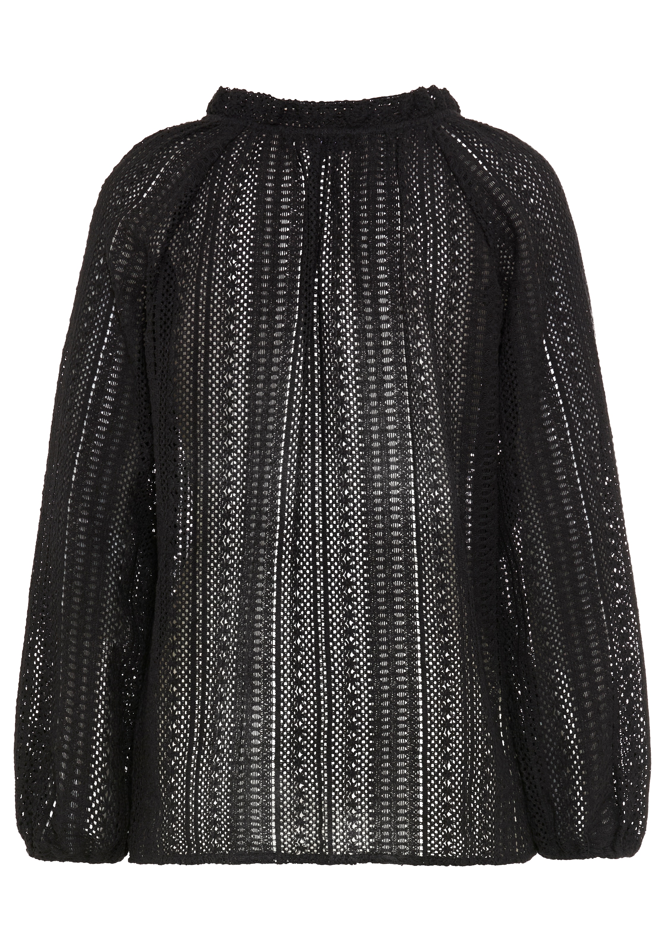 Laura Scott Chemisier à chemise in Häkeloptik, aus Baumwolle