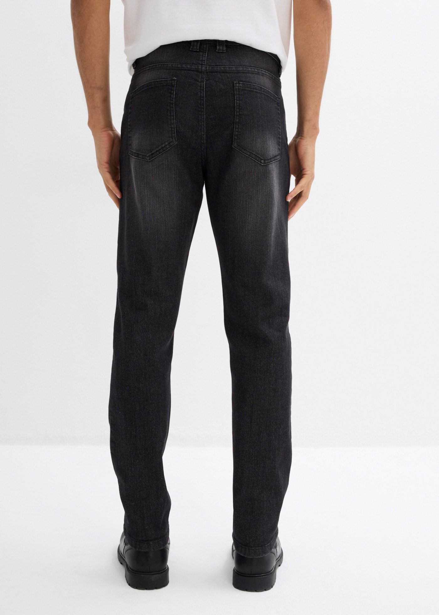bonprix Jeans slim »Leichte Slim Fit Stretch-Jeans, Straight« avec léger effet délavé