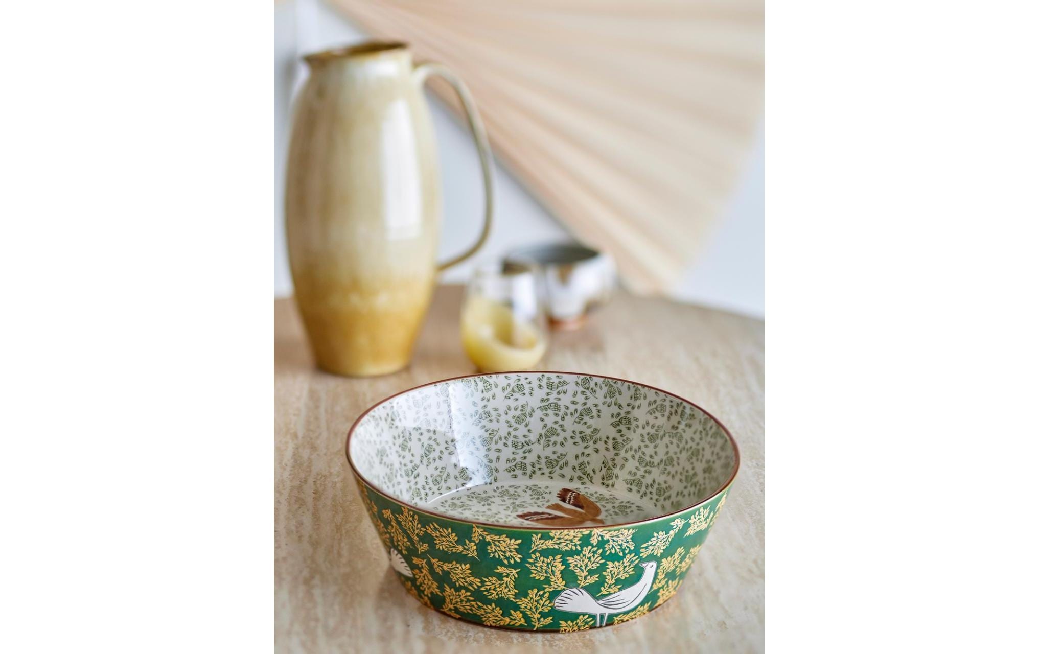 Bloomingville Coupe à dessert »Hezha, Steinzeug, 28 cm« 1