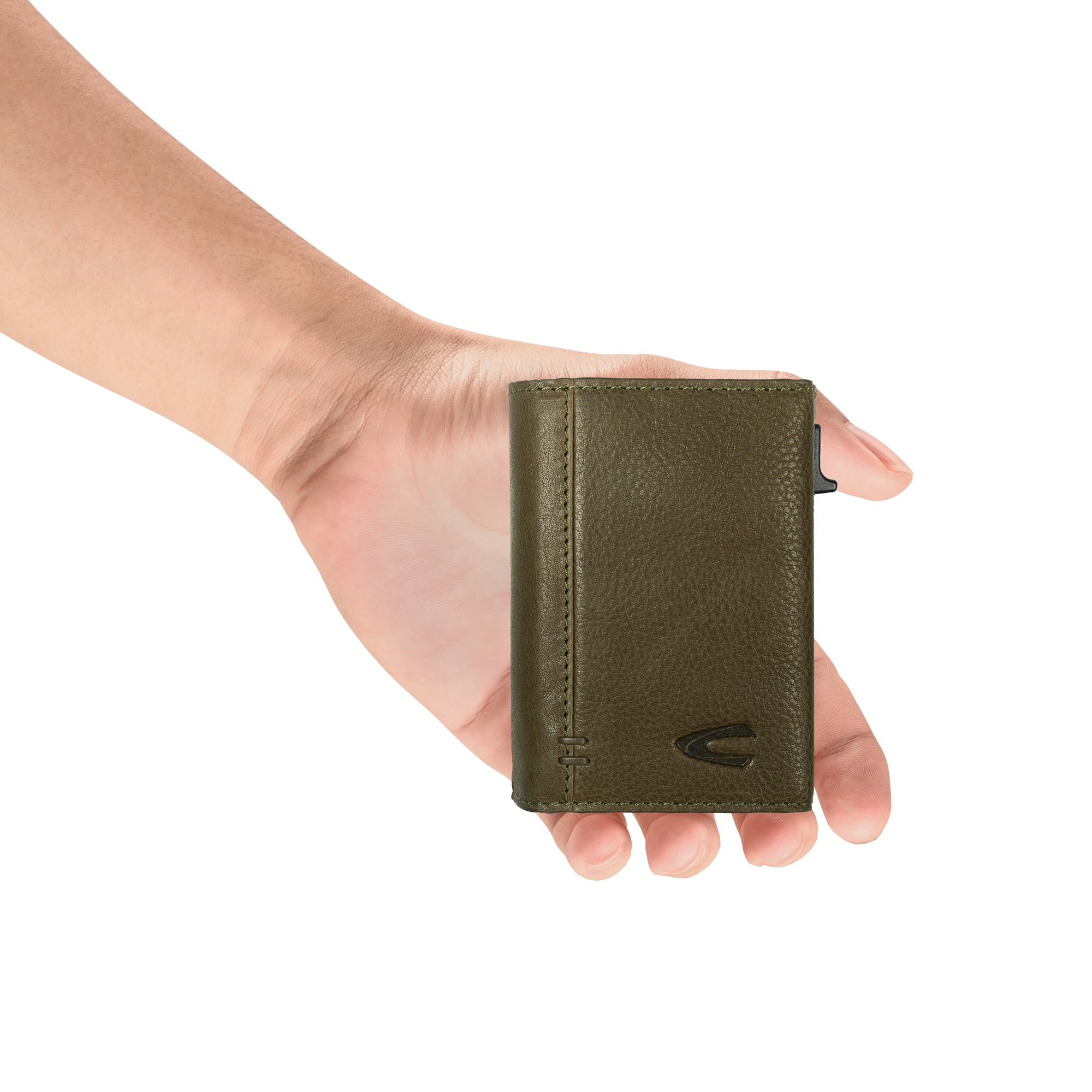 camel active Kartenetui »Thunder« Leder-Herrenbörse mit Kartenschieber, Magnethalterung und RFID-Schutz