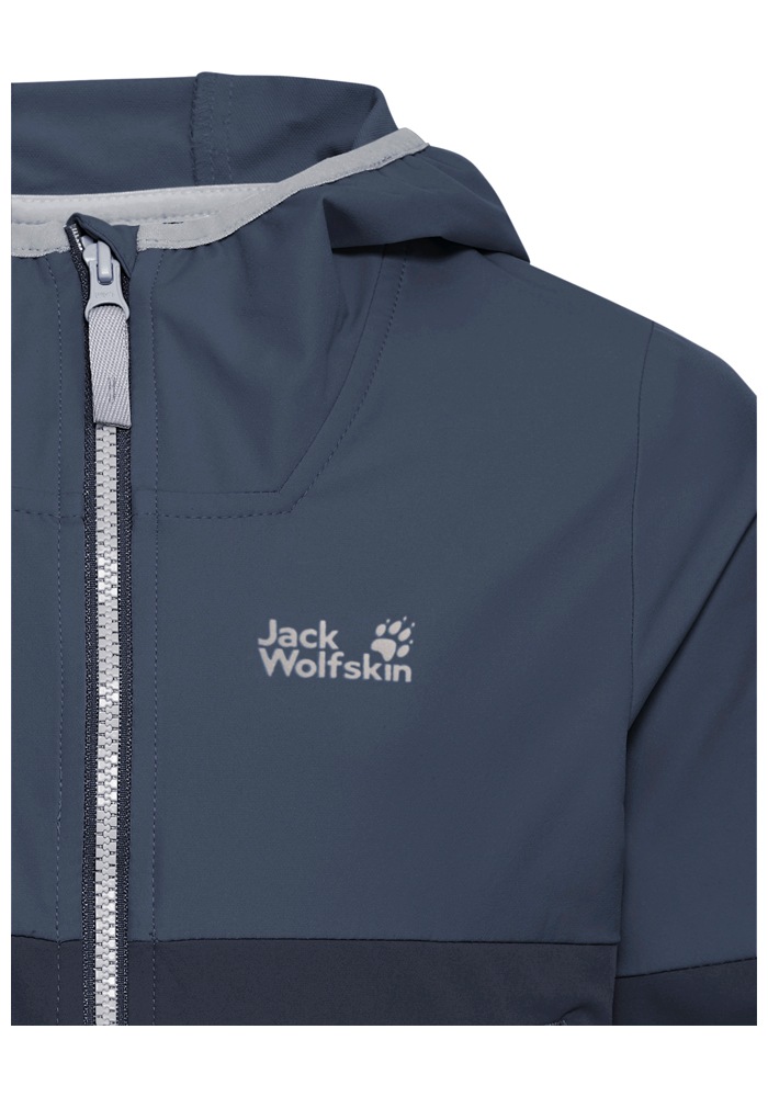 Jack Wolfskin Veste softshell »SANDBIRD HOODED JKT K« mit Kapuze Winddicht, atmungsaktiv, Übergangsjacke