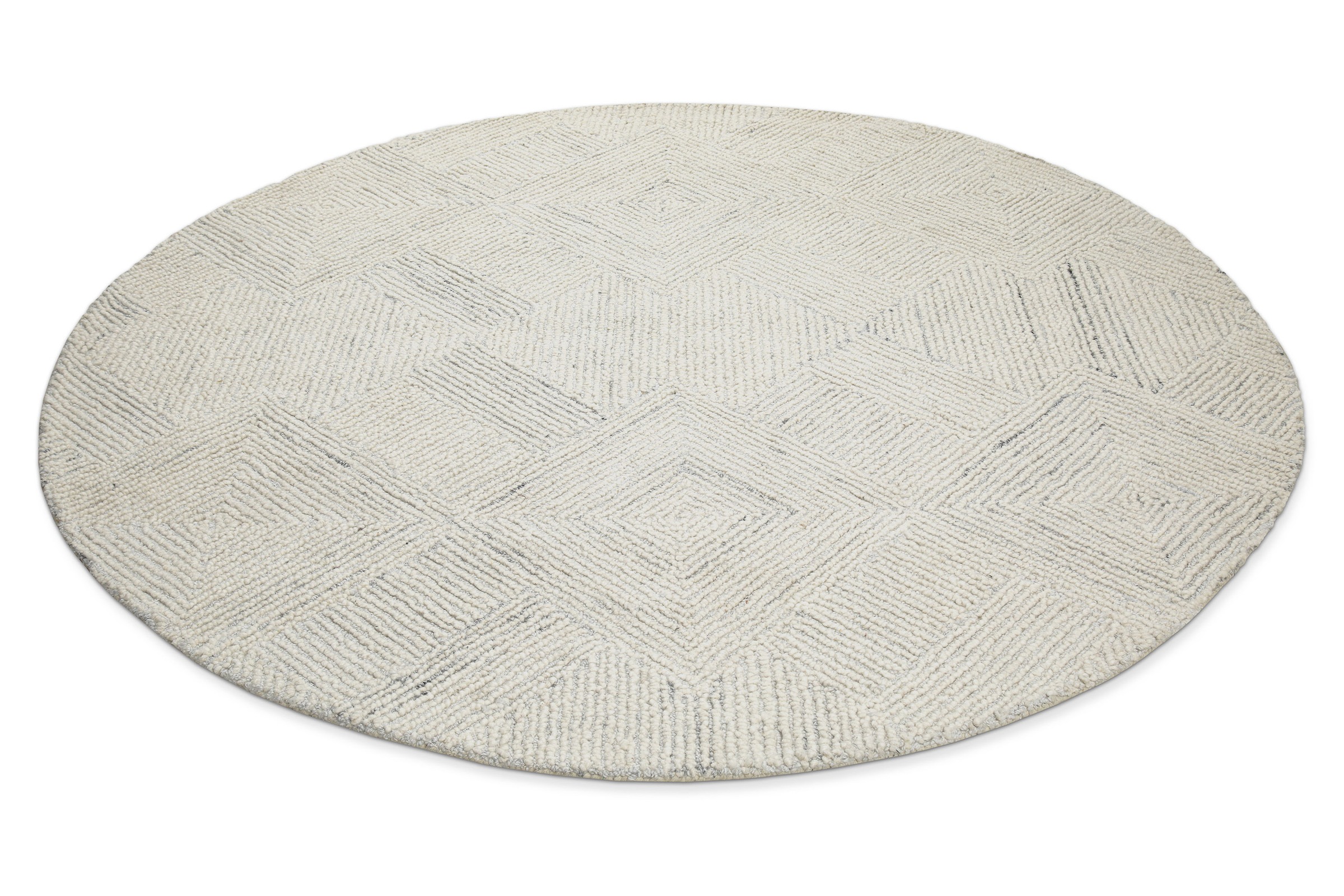 Wecon home Teppich »Hamptons THIRTYTHREE« rund 15 mm Höhe Fasermix, Kurzflor, Wohnzimmer, elegant, robust, geometrisches Design