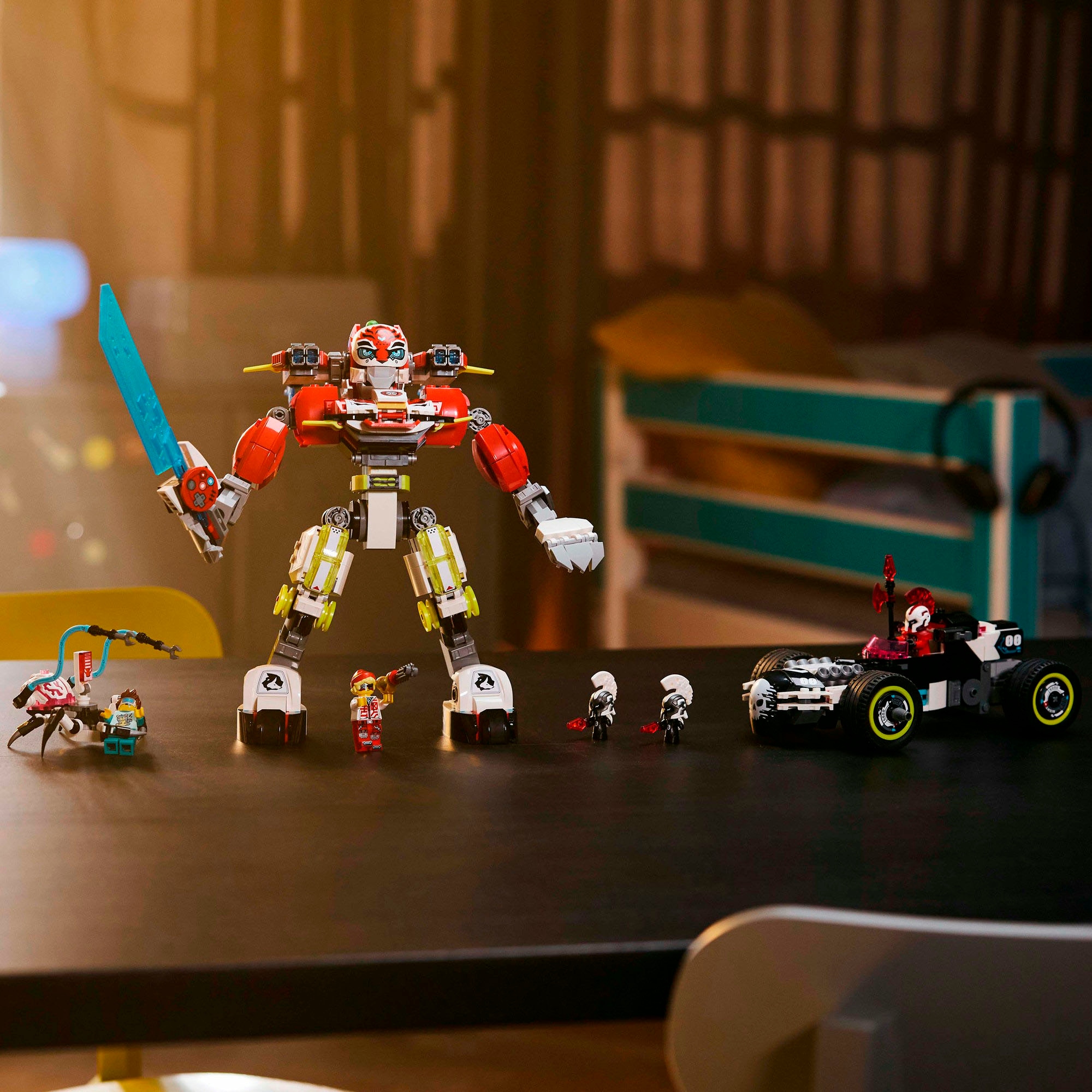 LEGO® Konstruktionsspielsteine »Coopers Tiger-Mech und Zero's Hot Rod Auto (71497), LEGO DREAMZzz« Made in Europe