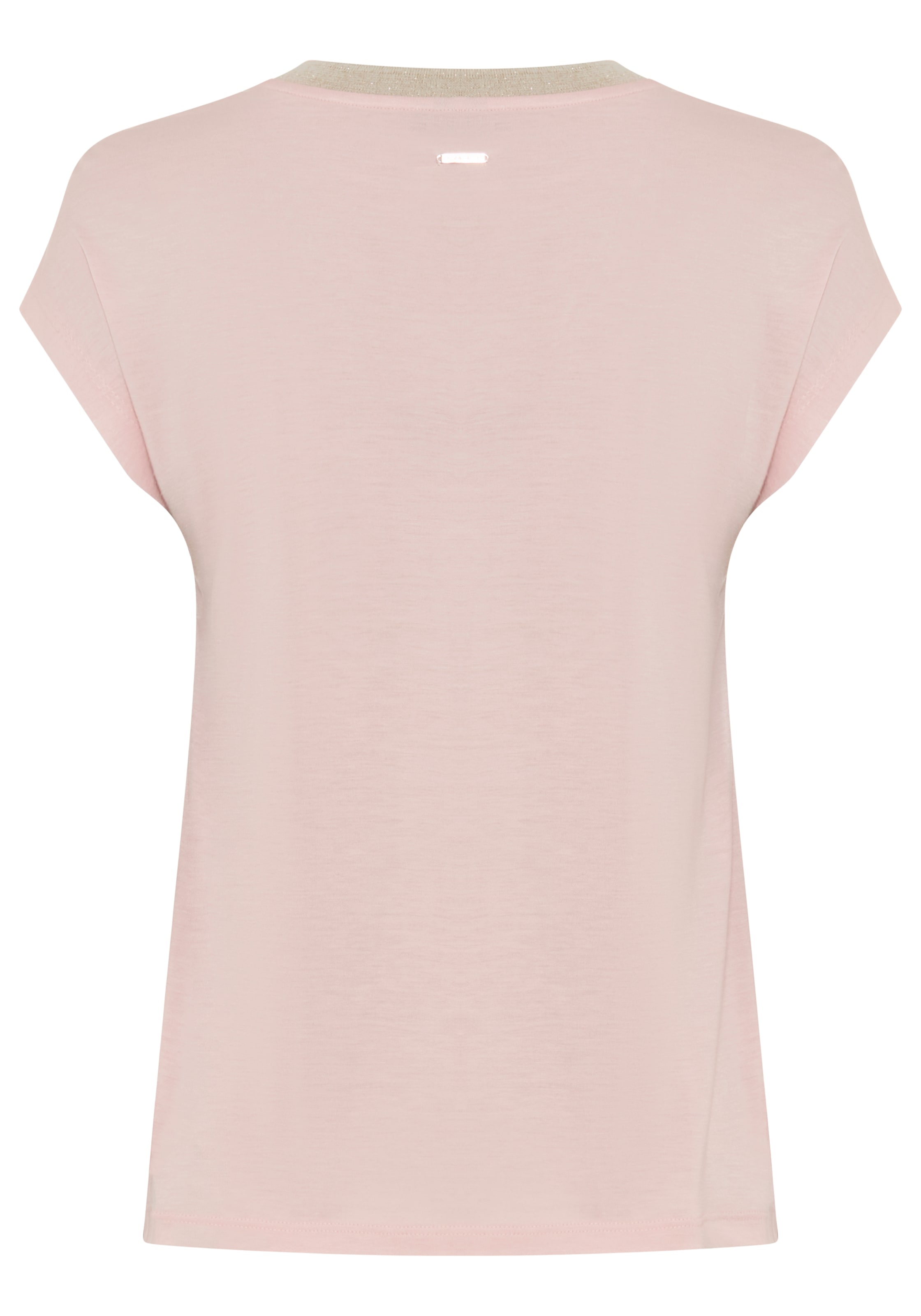 Laura Scott Shirtbluse Kurzarm, U-Boot-Ausschnitt, Materialmix aus Satin und Jersey