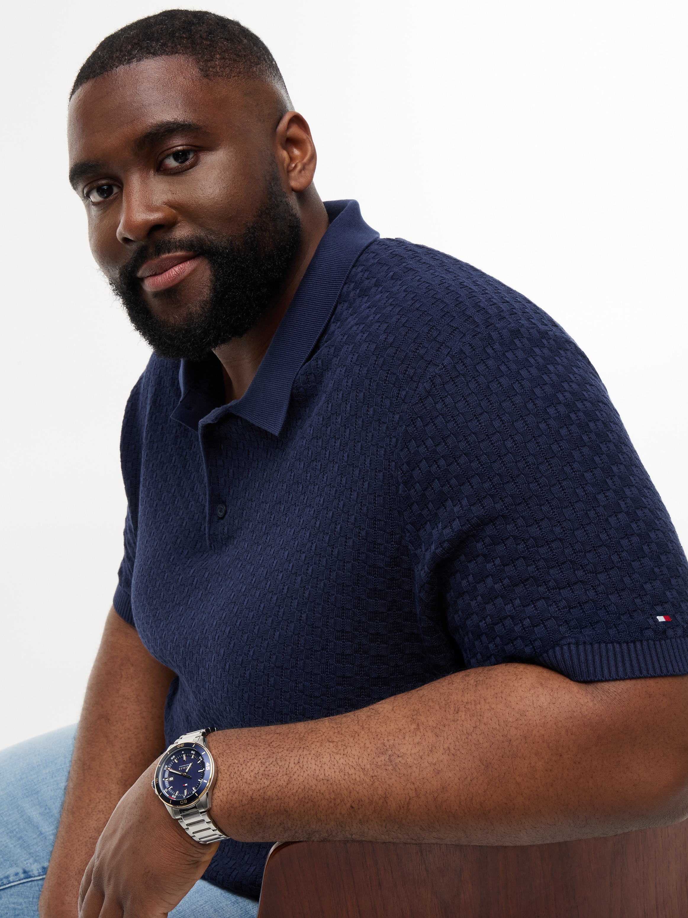 Tommy Hilfiger Big & Tall Polo »BT-GMD STRUCTURE« Grosse Grössen, mit Struktur