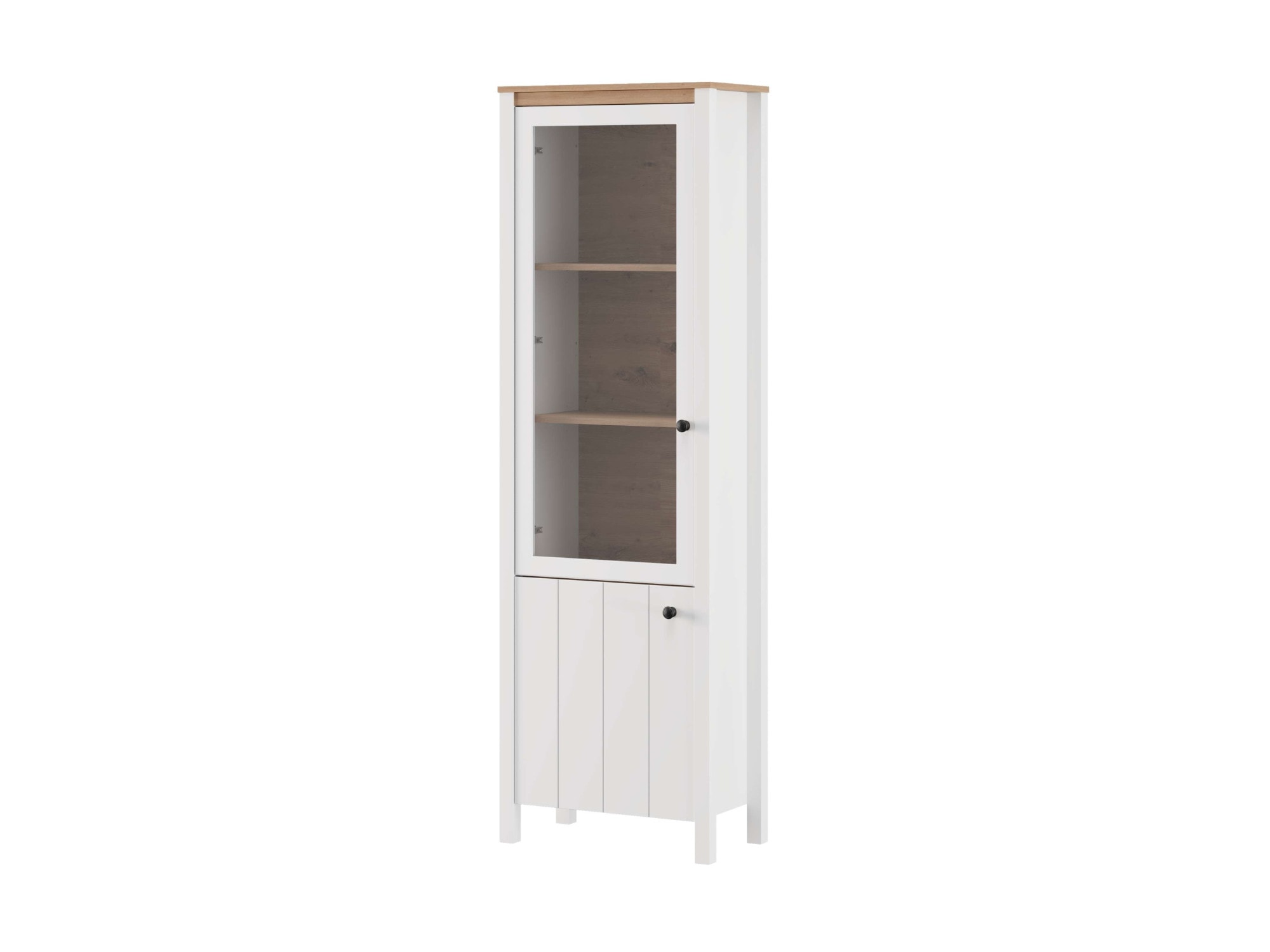 Home affaire Vitrines »BEDFORD Vitrinenschrank, Glasschrank, Standvitrine, Highboard« Profil MDF 2D revêtu, estampage à chaud, chants ABS 1 mm, 4 tablettes